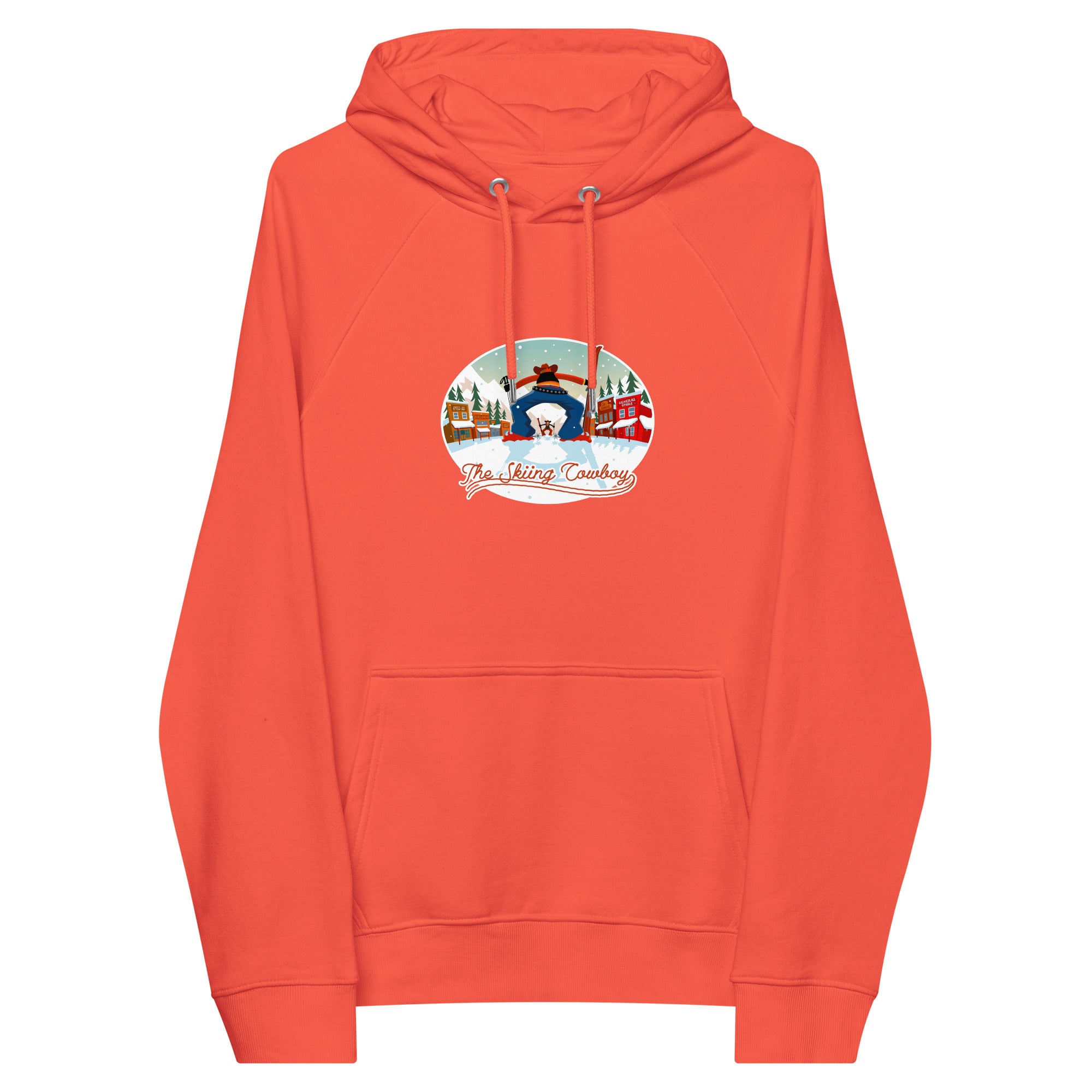 Unisex eco raglan hoodie Skiing Duel