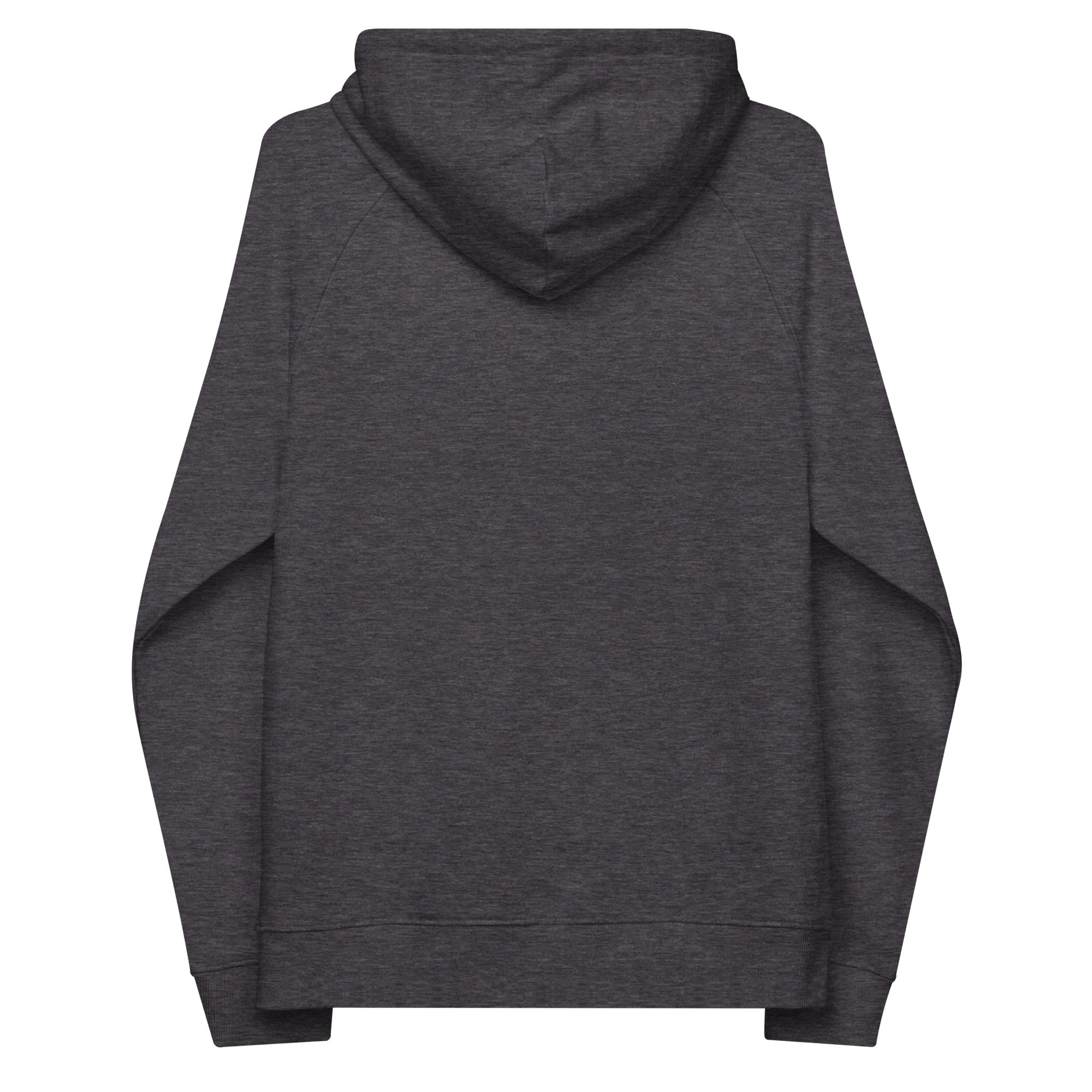 Unisex eco raglan hoodie Gondolas in the mist