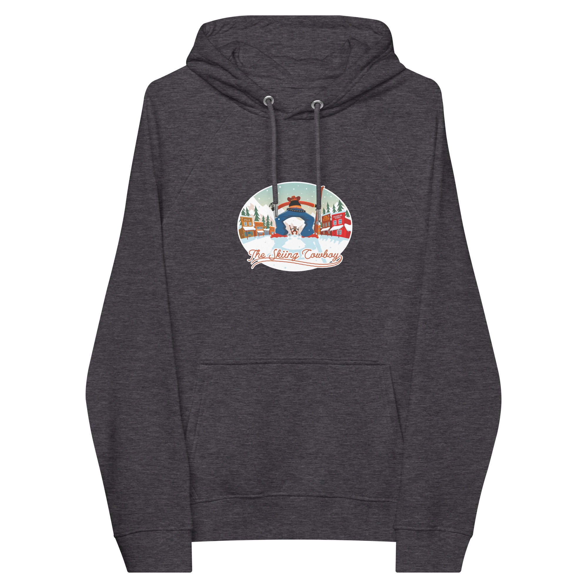 Unisex eco raglan hoodie Skiing Duel