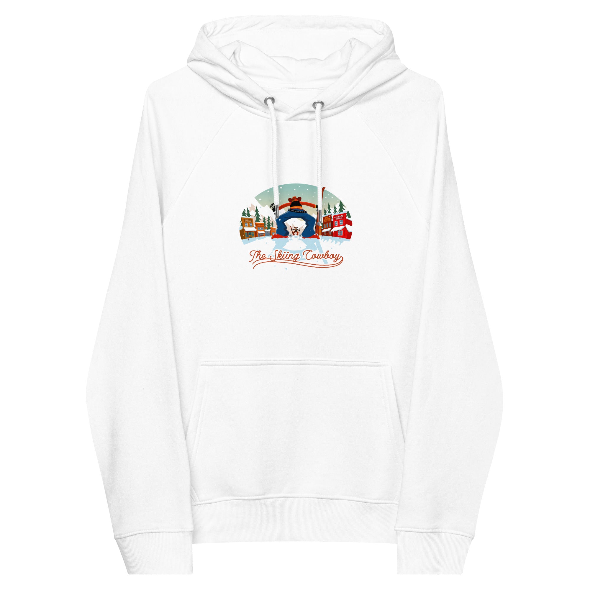 Unisex eco raglan hoodie Skiing Duel