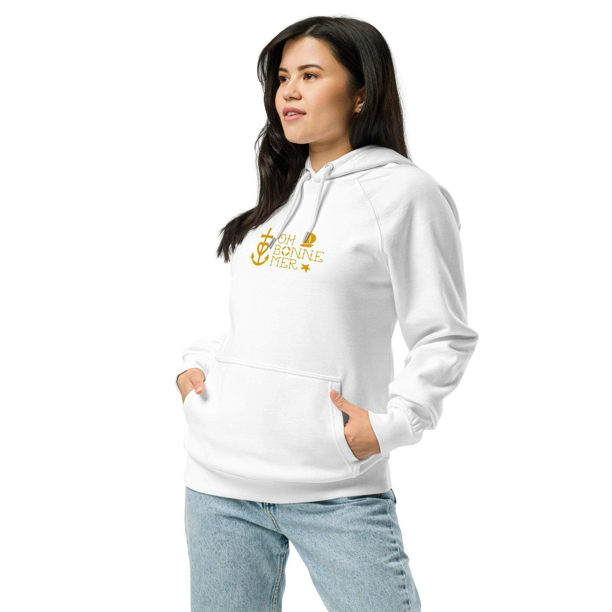 Unisex eco raglan hoodie Oh Bonne Mer 2