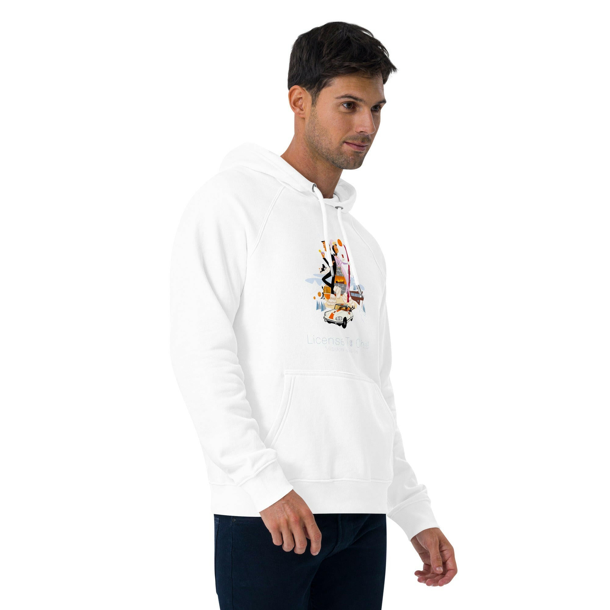 Unisex eco raglan hoodie License To Chill Mission Après-Ski