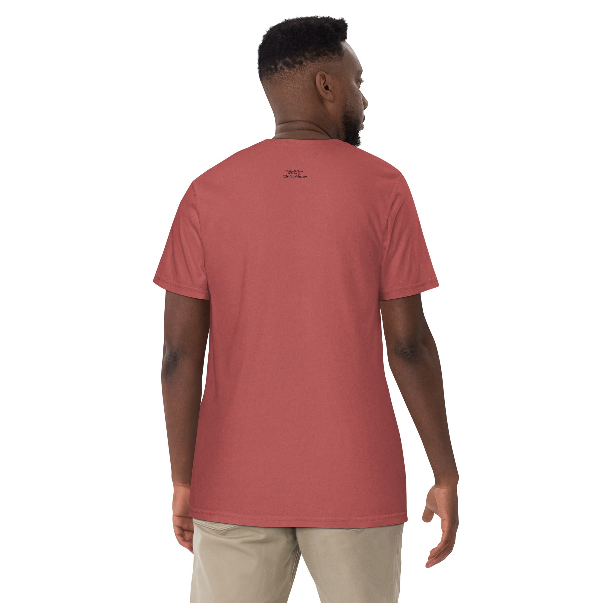 T-shirt teinté lourd unisexe Gondolas in the mist sur rouges