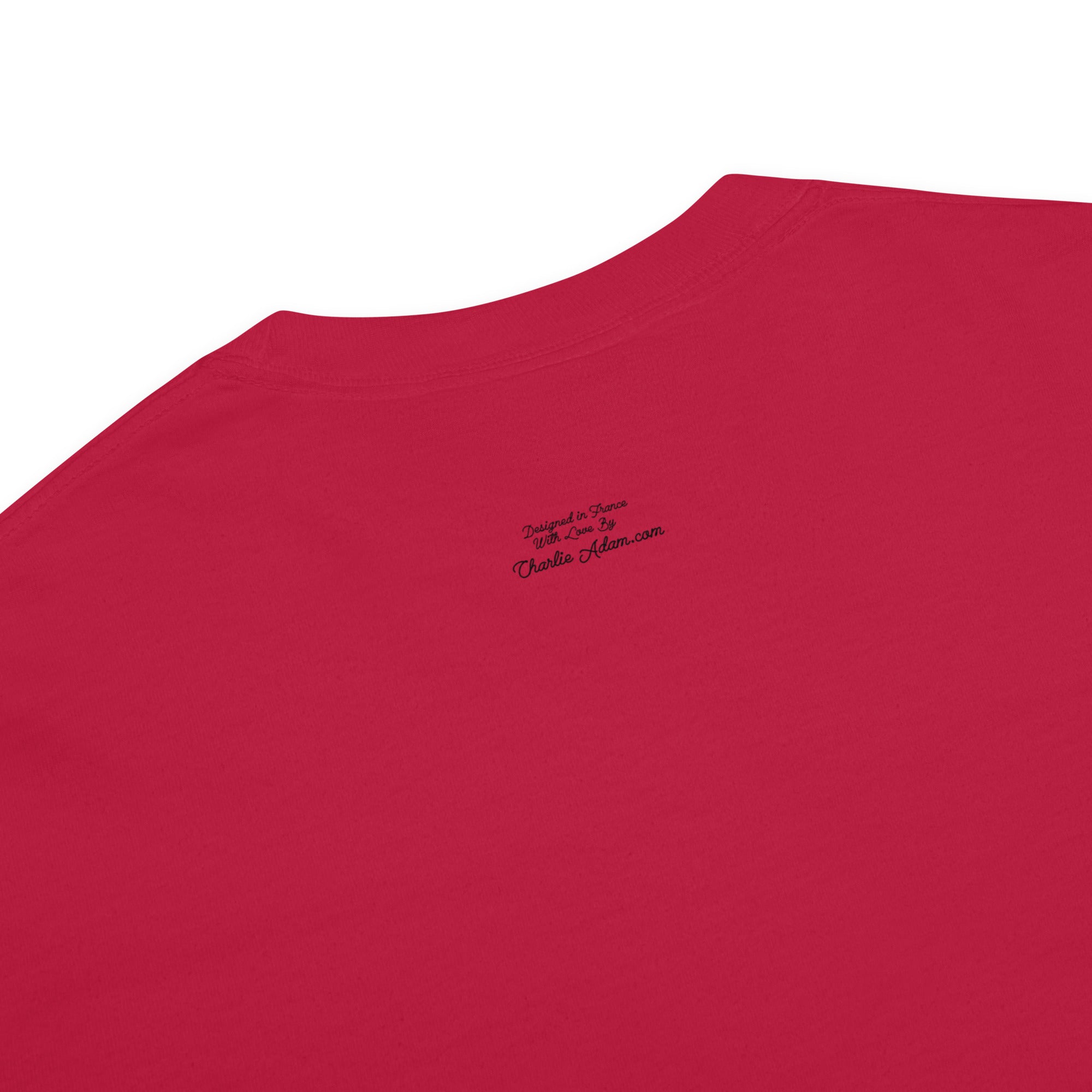 T-shirt teinté lourd unisexe Roller Disco sur rouges