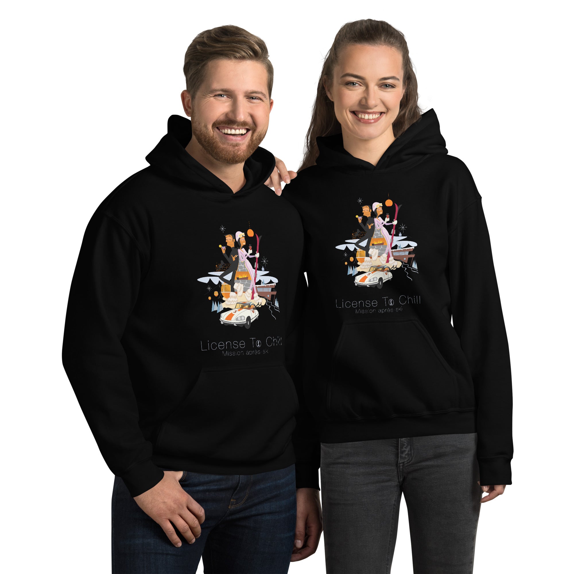 Unisex Hoodie License To Chill Mission Après-Ski on dark colors