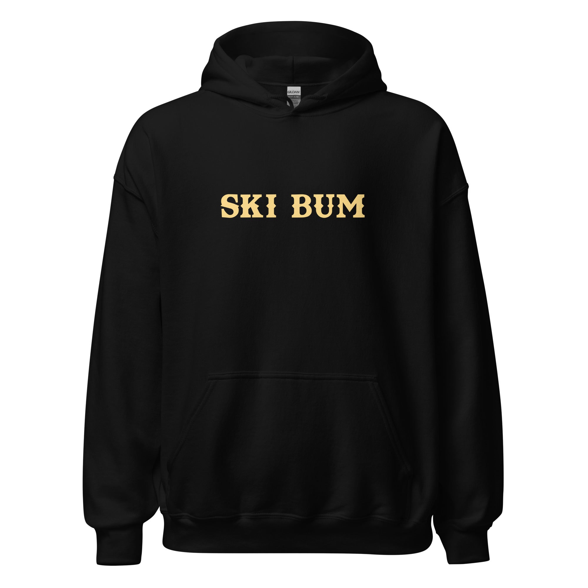 Unisex Hoodie Ski Bum on dark colors