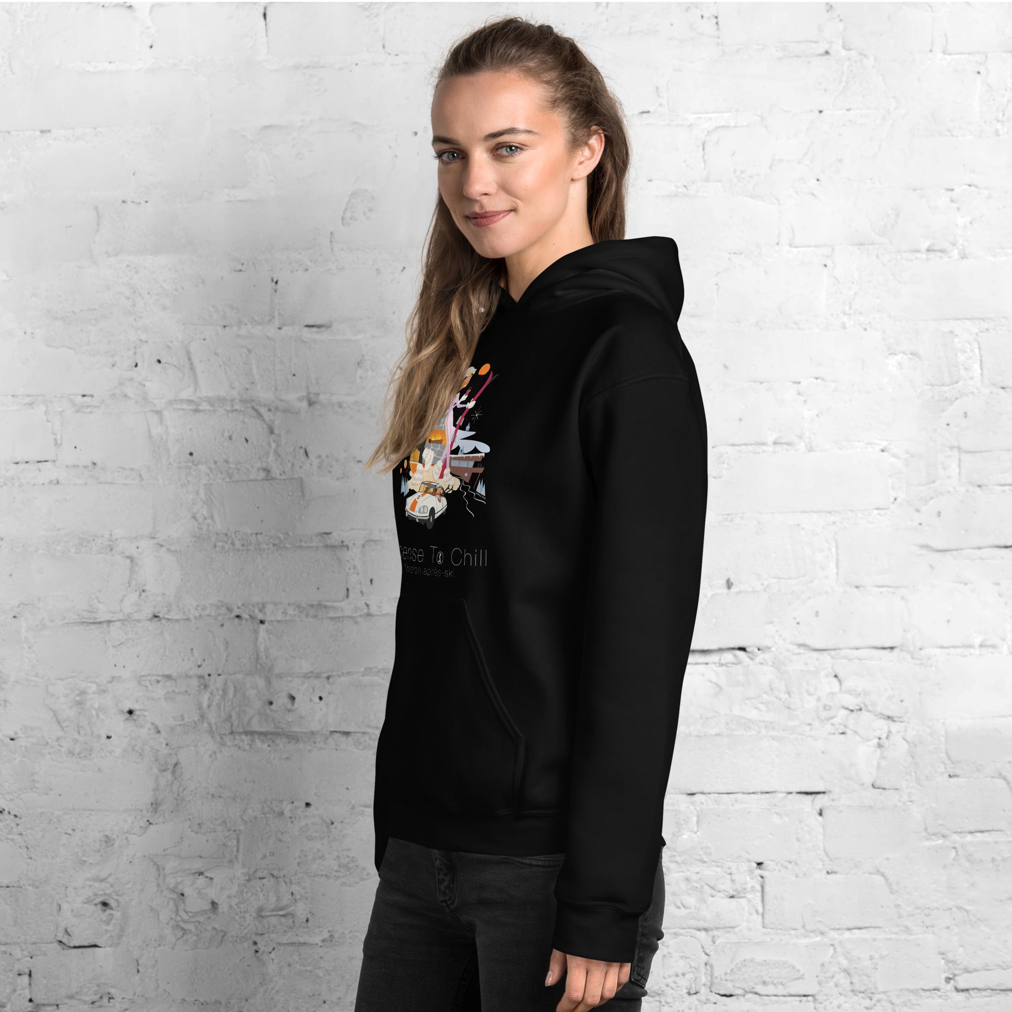 Unisex Hoodie License To Chill Mission Après-Ski on dark colors