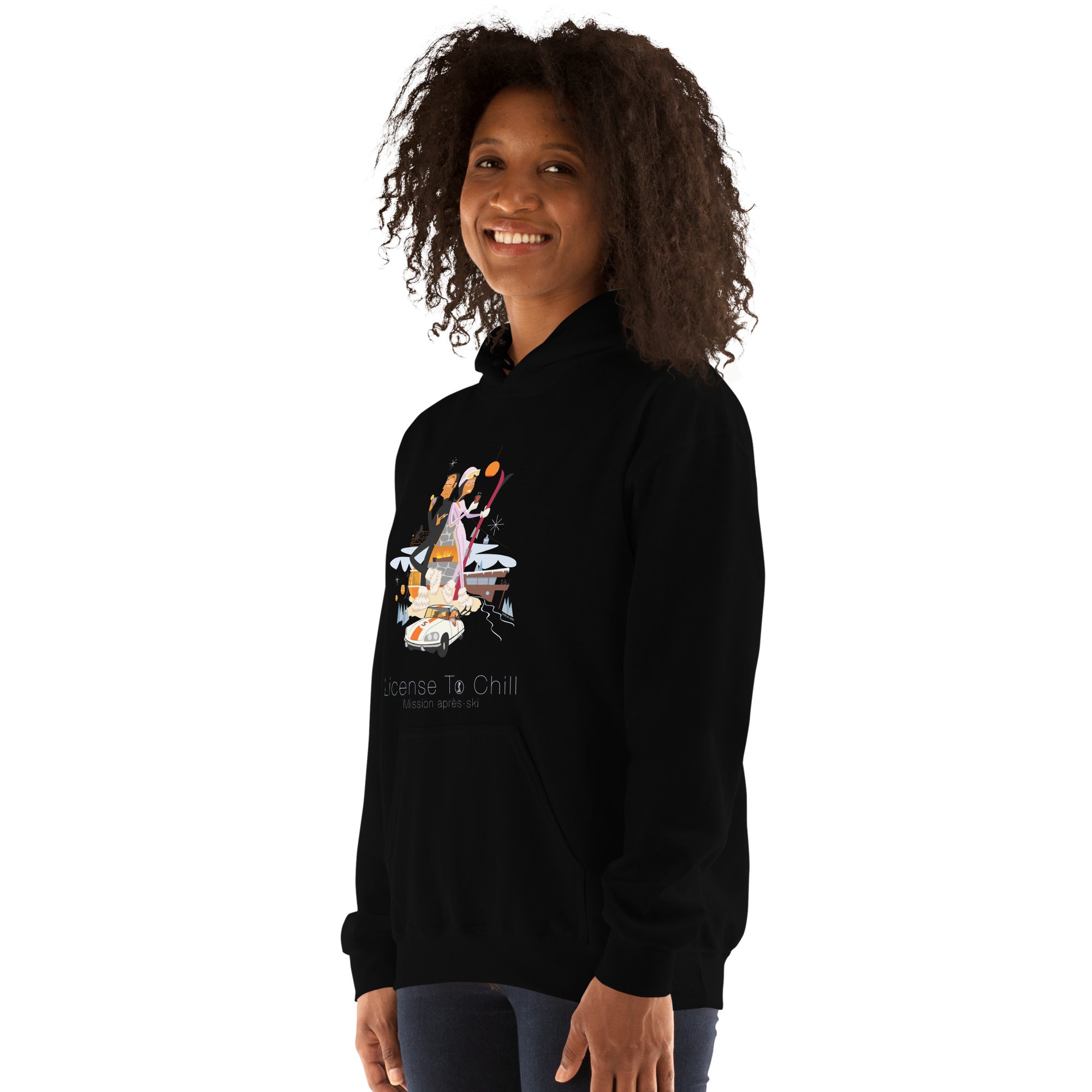 Unisex Hoodie License To Chill Mission Après-Ski on dark colors