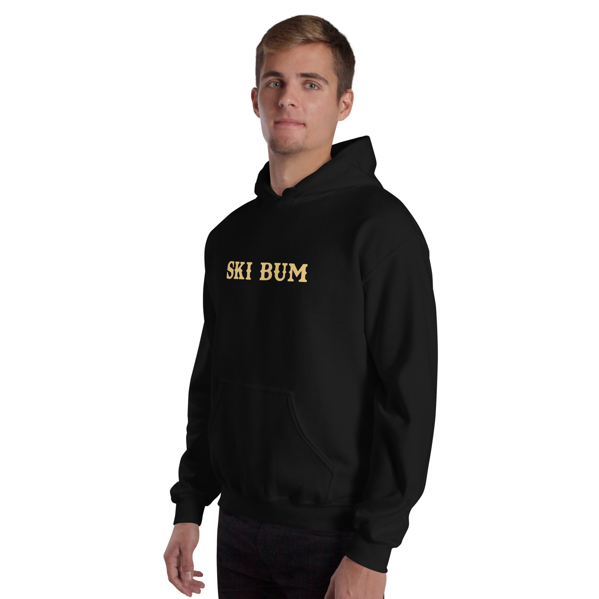 Unisex Hoodie Ski Bum on dark colors