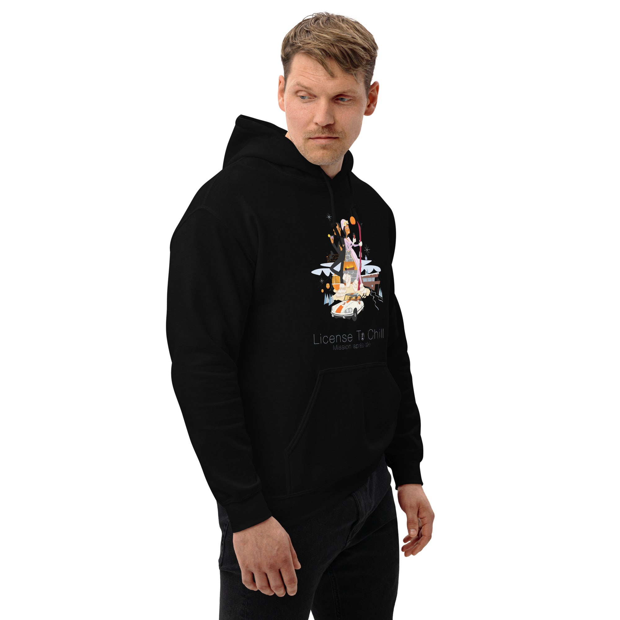 Unisex Hoodie License To Chill Mission Après-Ski on dark colors