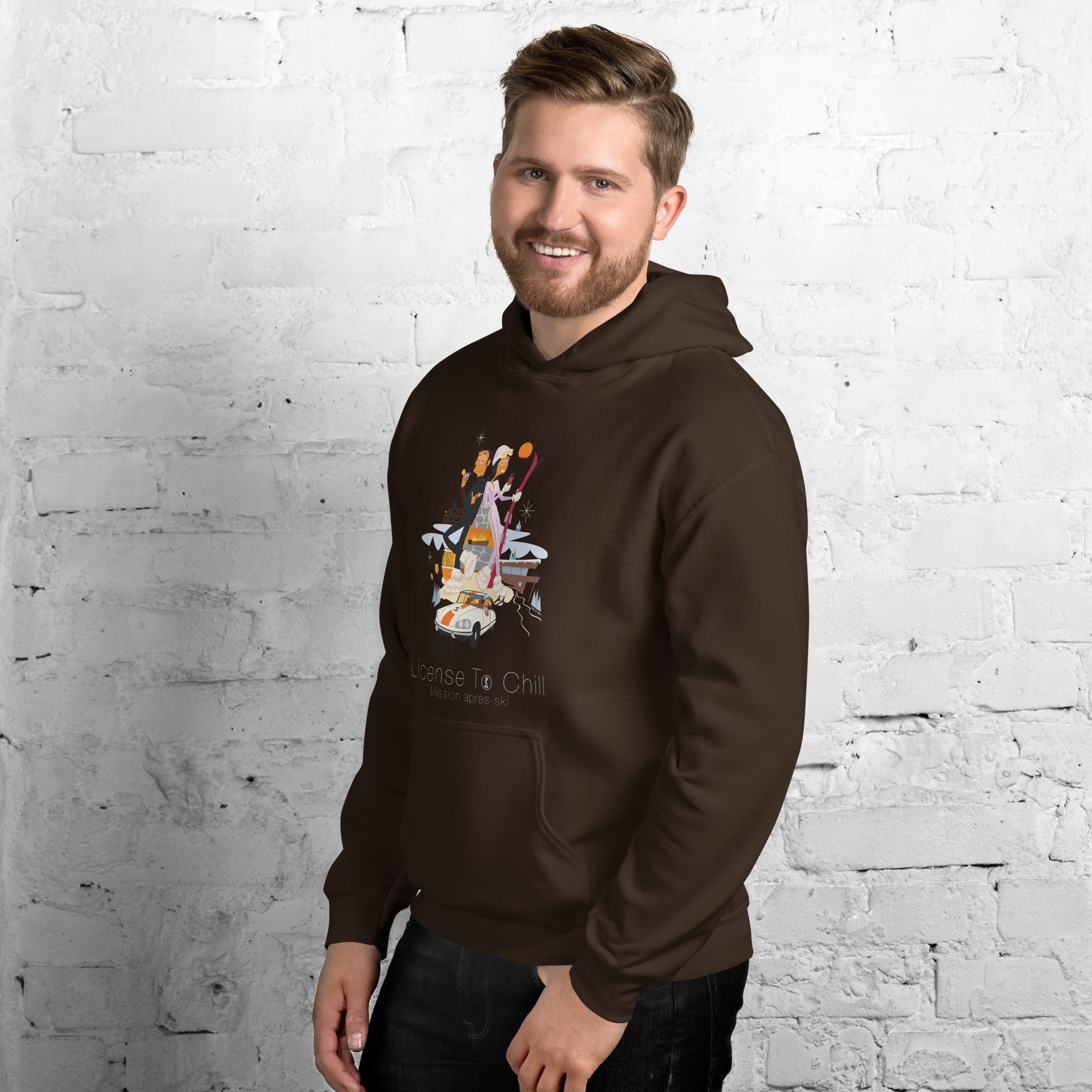 Unisex Hoodie License To Chill Mission Après-Ski on dark colors