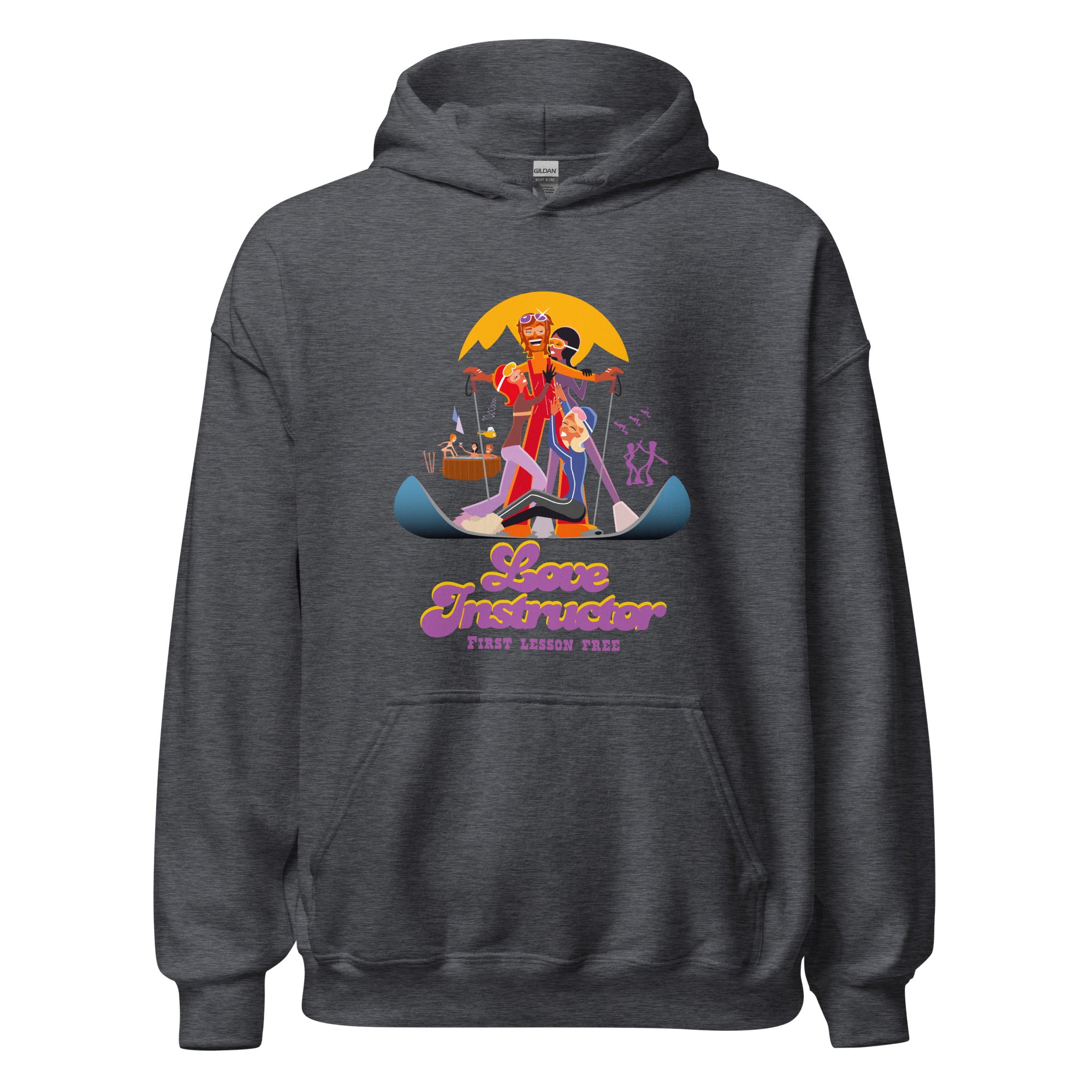 Unisex Hoodie Love Instructor First Lesson free on dark colors