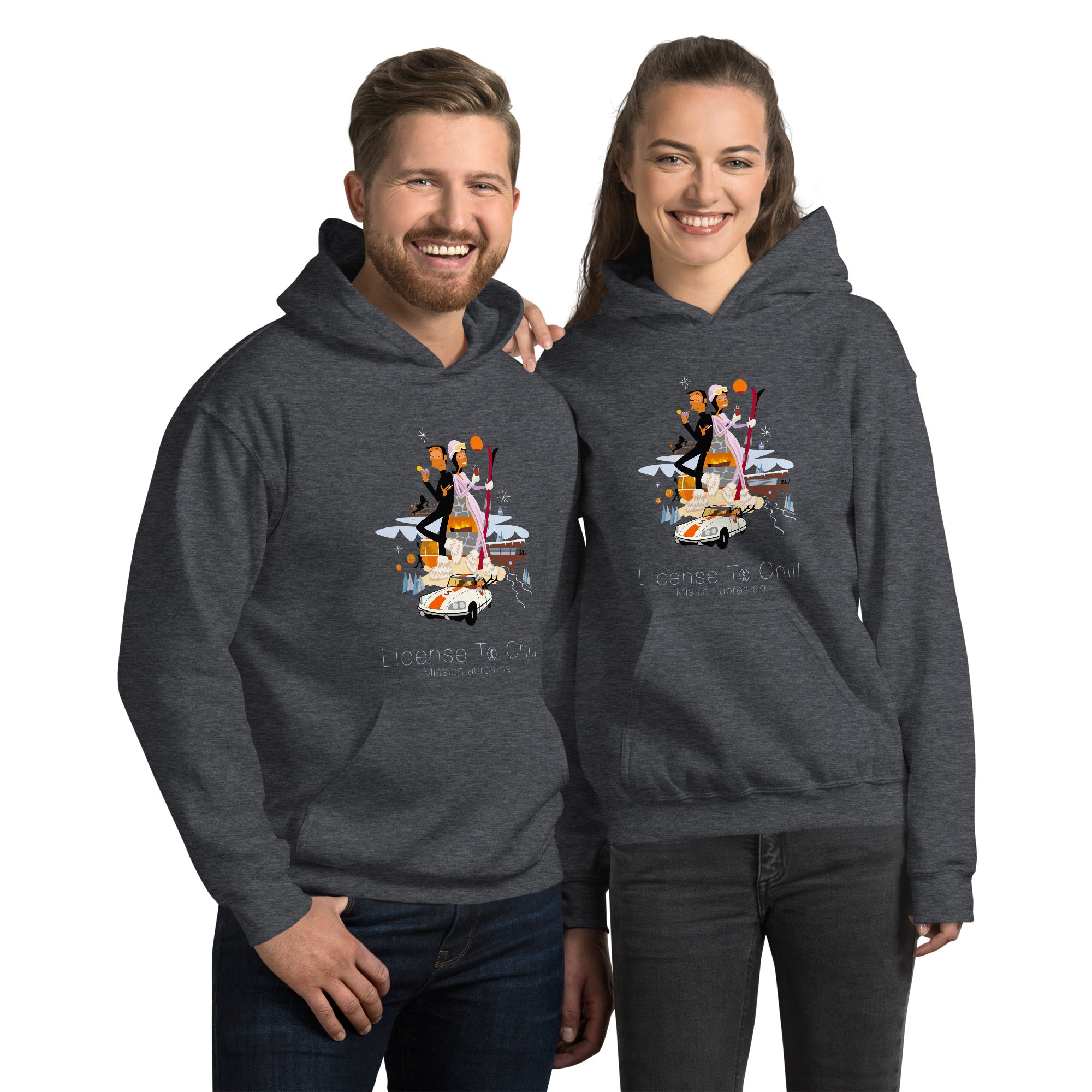 Unisex Hoodie License To Chill Mission Après-Ski on dark colors