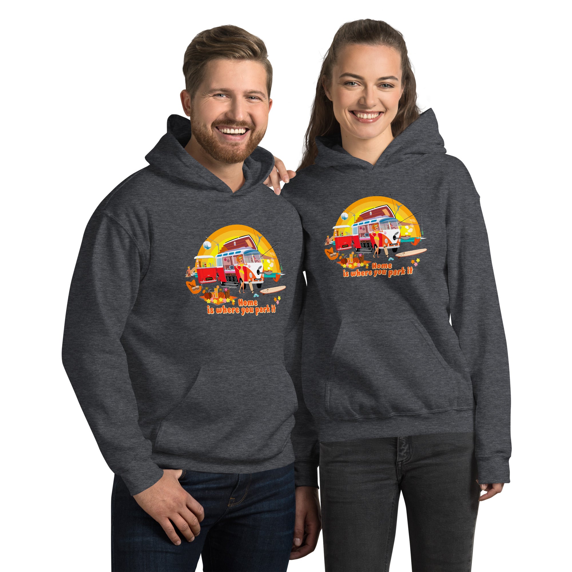 Unisex Hoodie Ultra Combi: Home is where you park it on dark colors