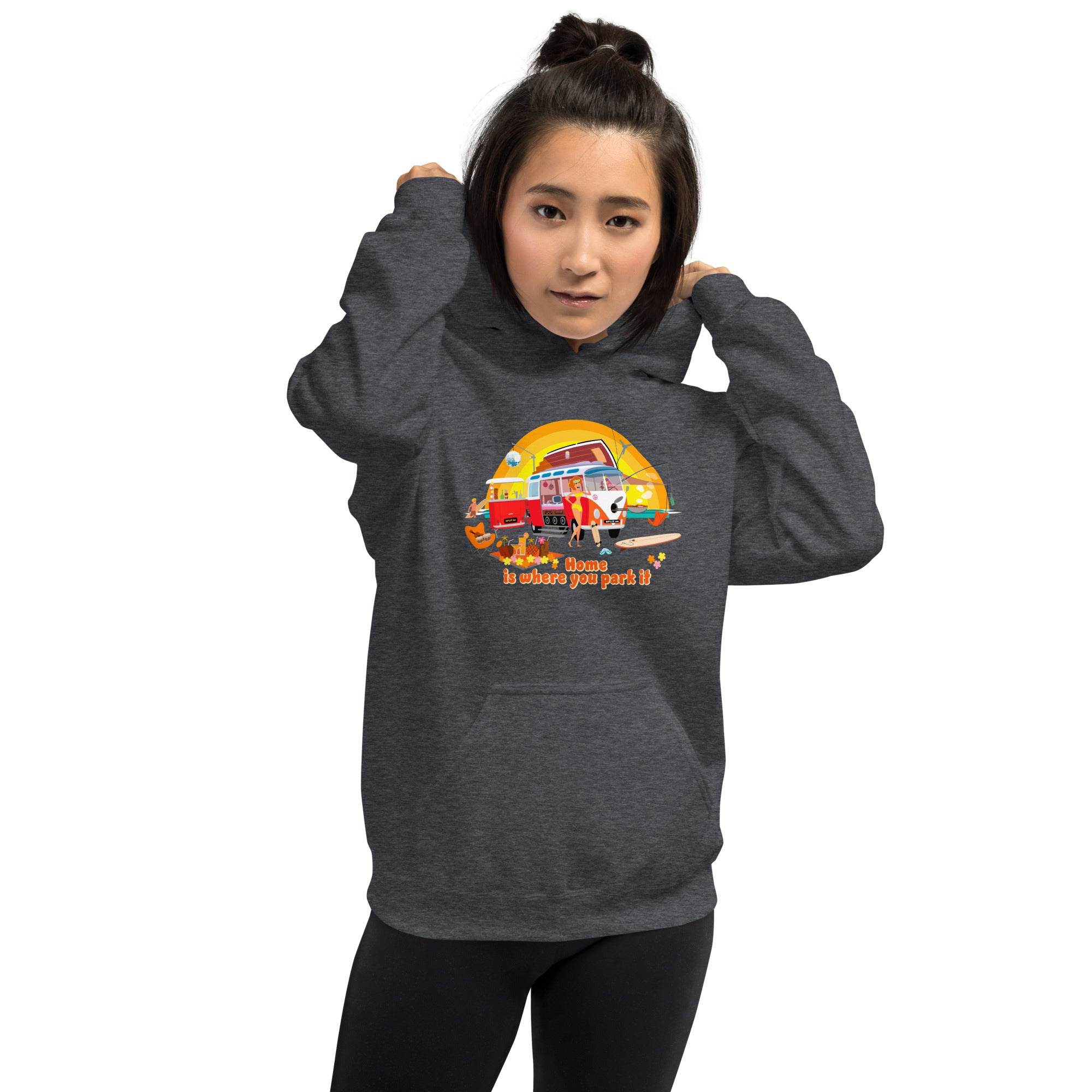 Unisex Hoodie Ultra Combi: Home is where you park it on dark colors