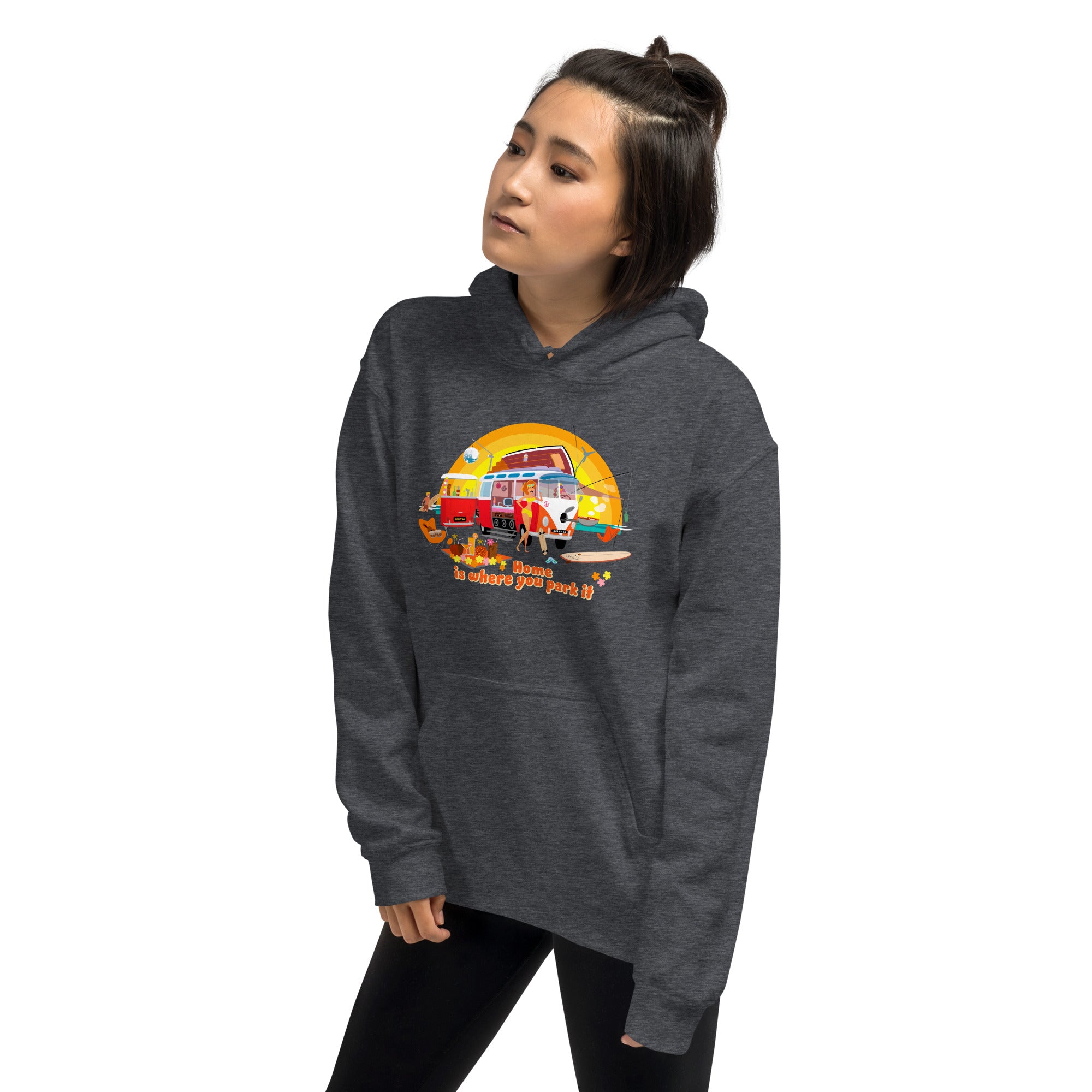 Unisex Hoodie Ultra Combi: Home is where you park it on dark colors