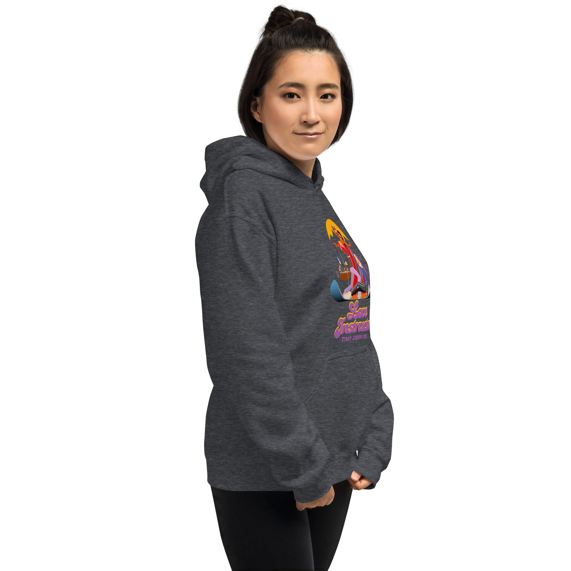 Unisex Hoodie Love Instructor First Lesson free on dark colors