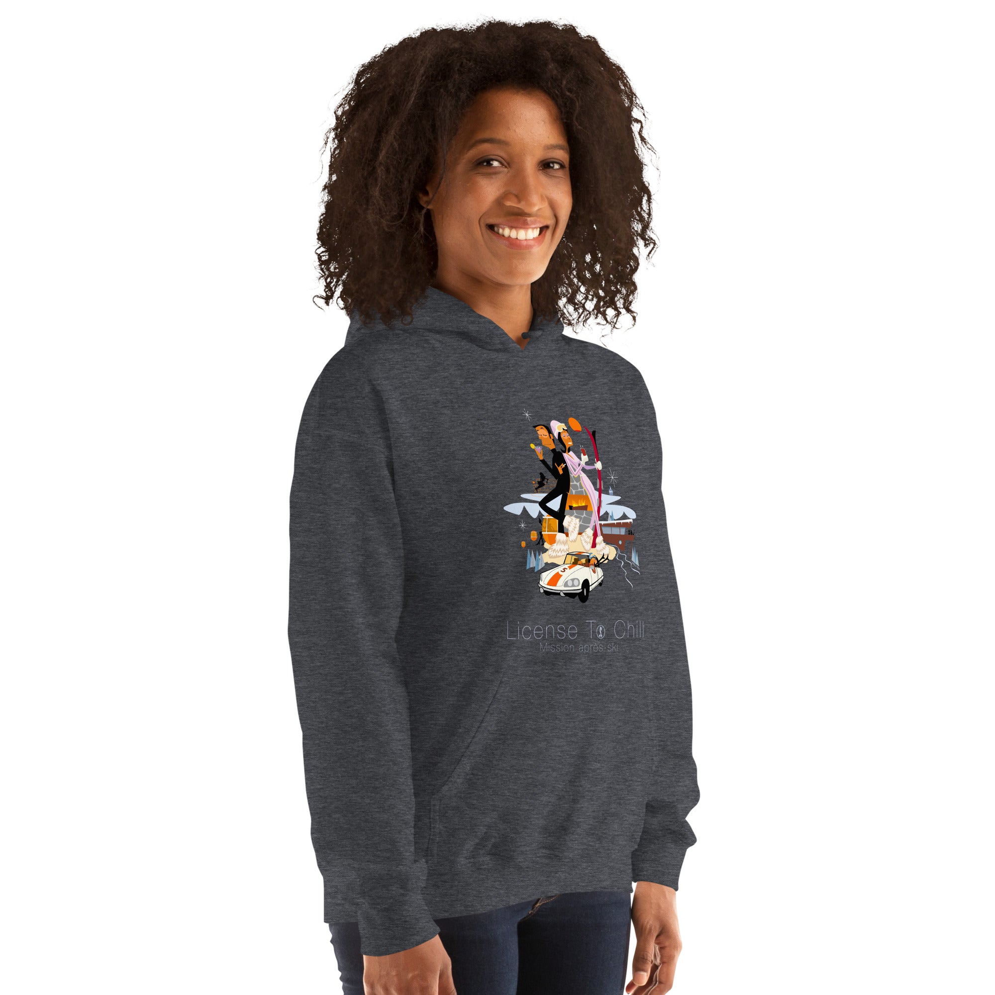 Unisex Hoodie License To Chill Mission Après-Ski on dark colors