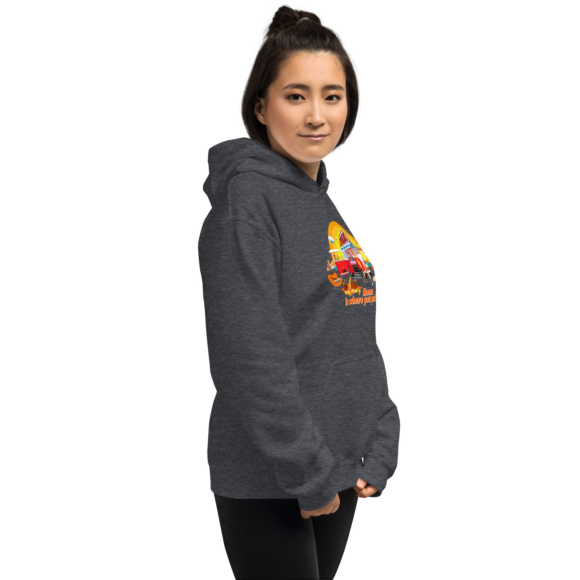 Unisex Hoodie Ultra Combi: Home is where you park it on dark colors