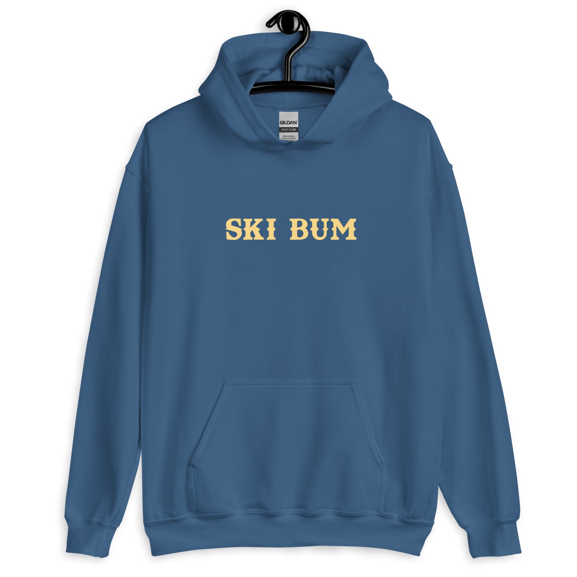 Unisex Hoodie Ski Bum on dark colors