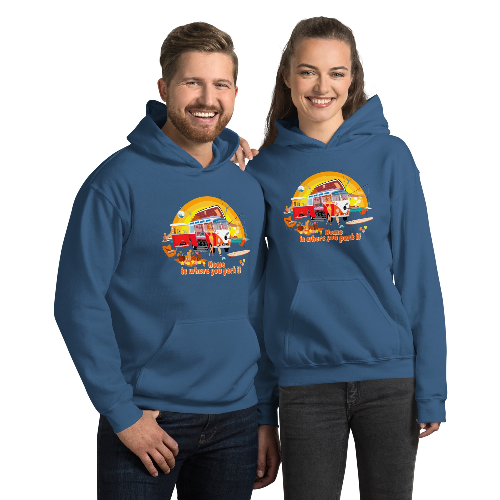 Unisex Hoodie Ultra Combi: Home is where you park it on dark colors