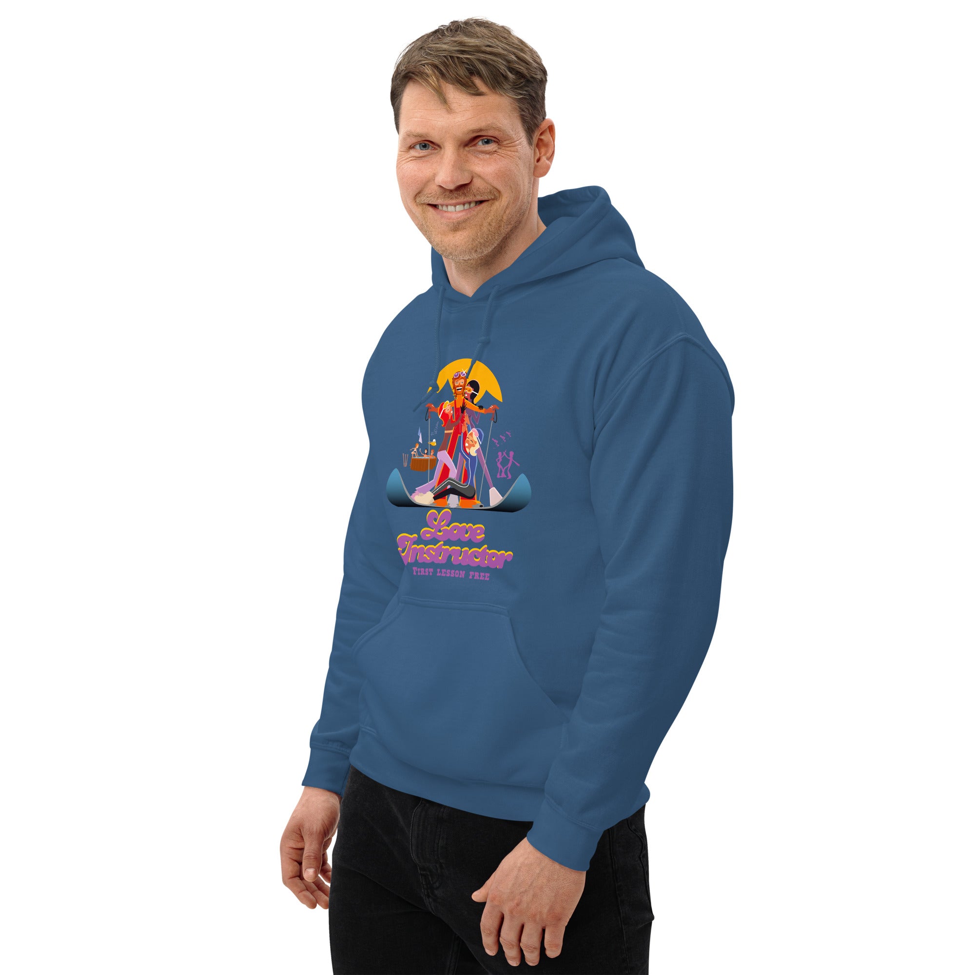 Unisex Hoodie Love Instructor First Lesson free on dark colors