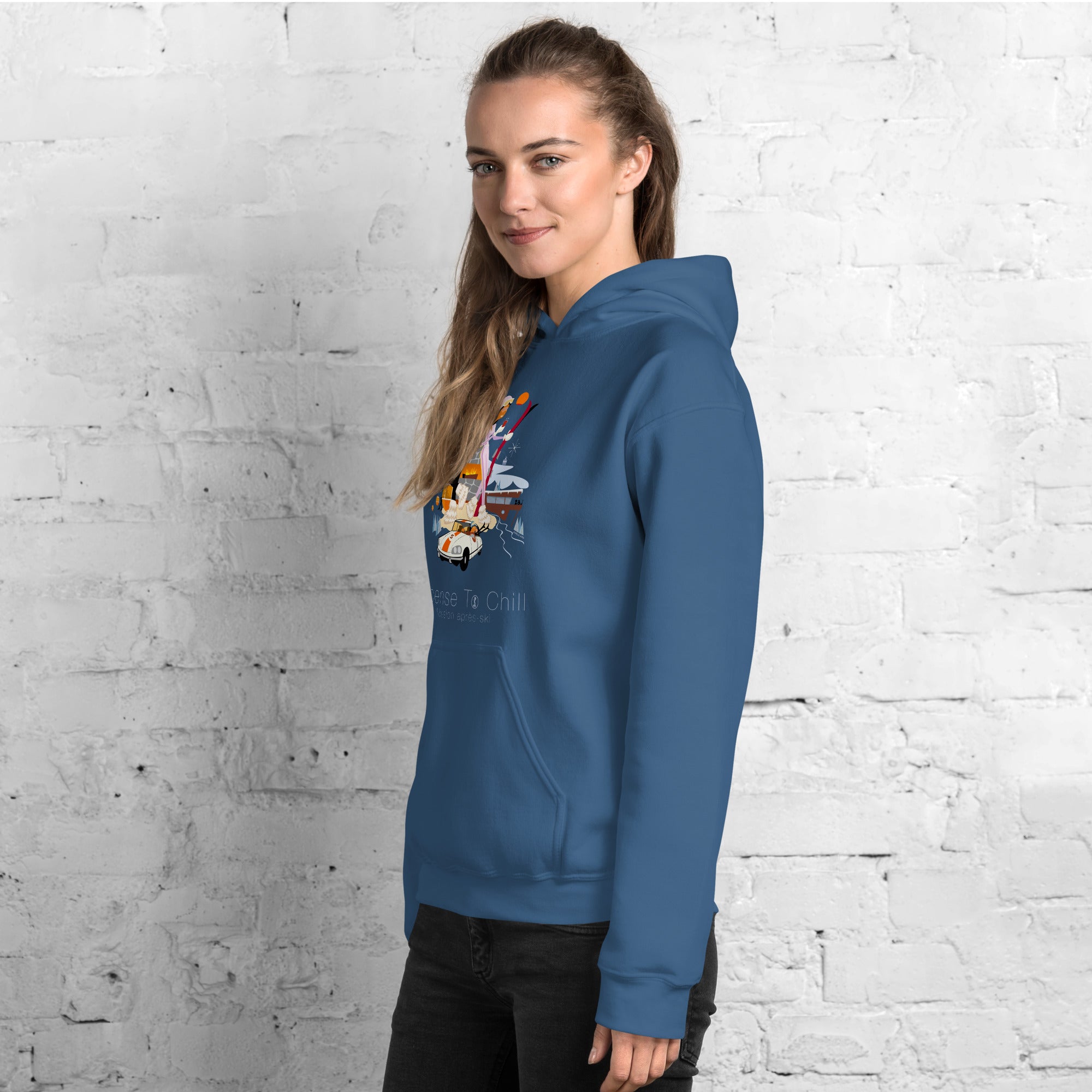 Unisex Hoodie License To Chill Mission Après-Ski on dark colors