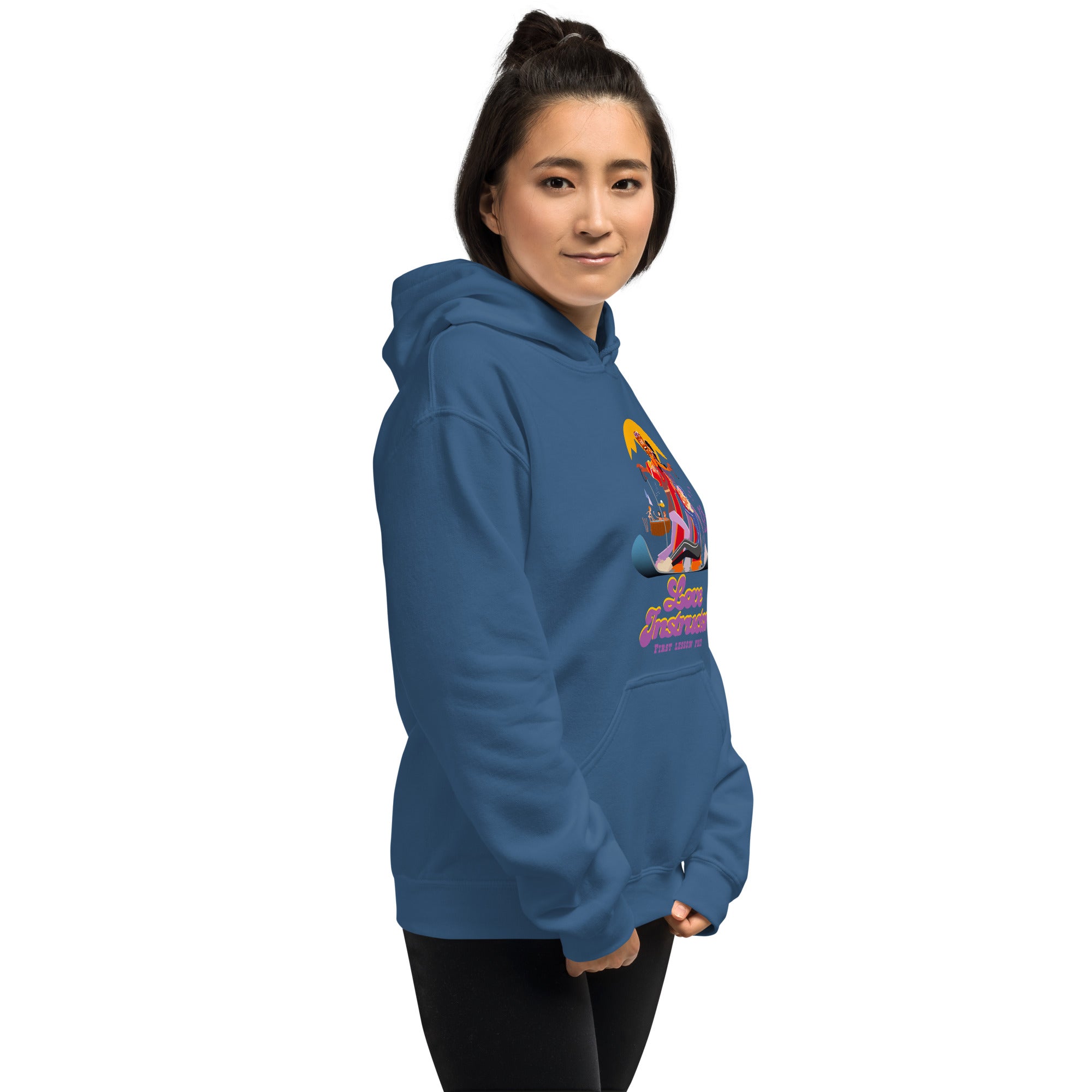 Unisex Hoodie Love Instructor First Lesson free on dark colors