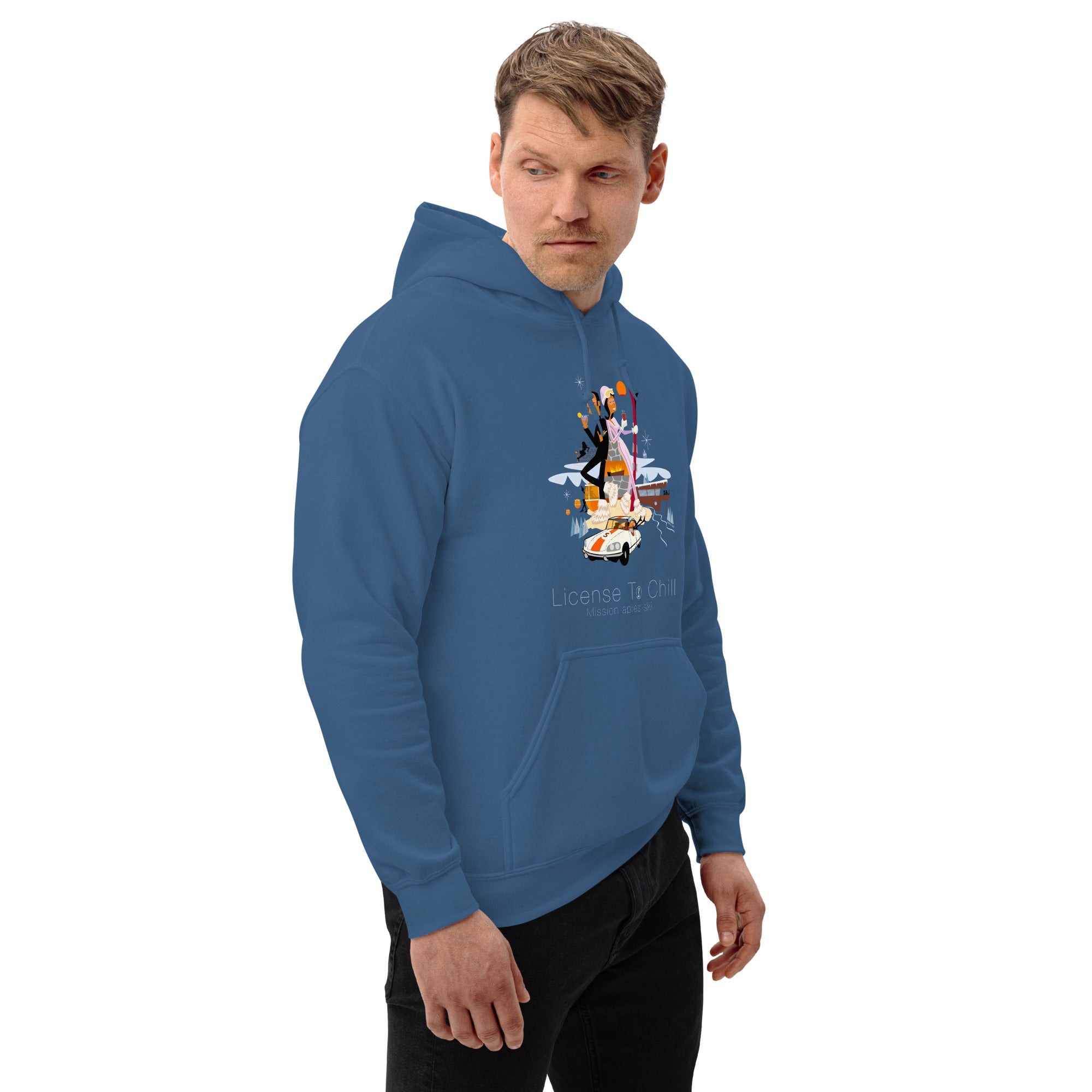 Unisex Hoodie License To Chill Mission Après-Ski on dark colors