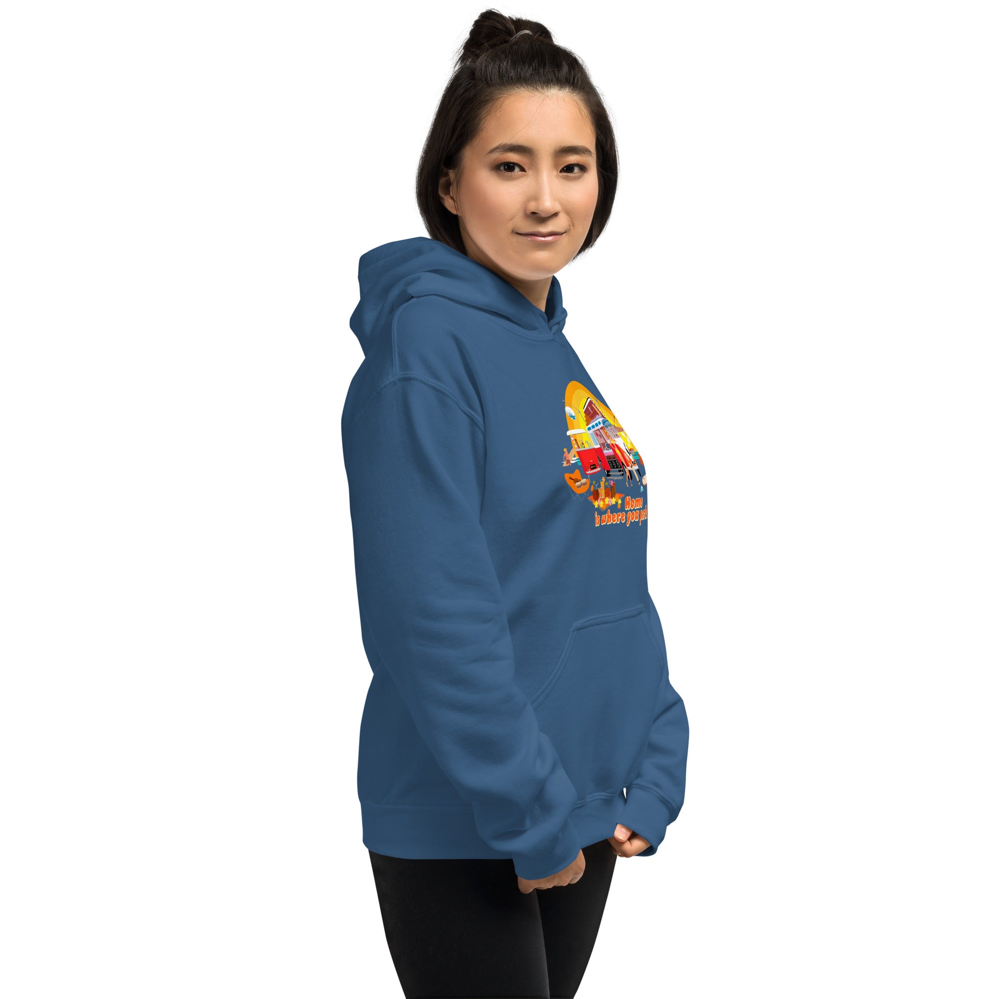 Unisex Hoodie Ultra Combi: Home is where you park it on dark colors