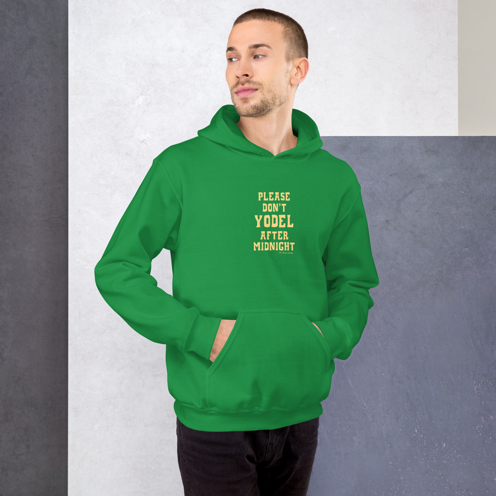 Unisex Hoodie Don't Yodel After Midnight on bright colors