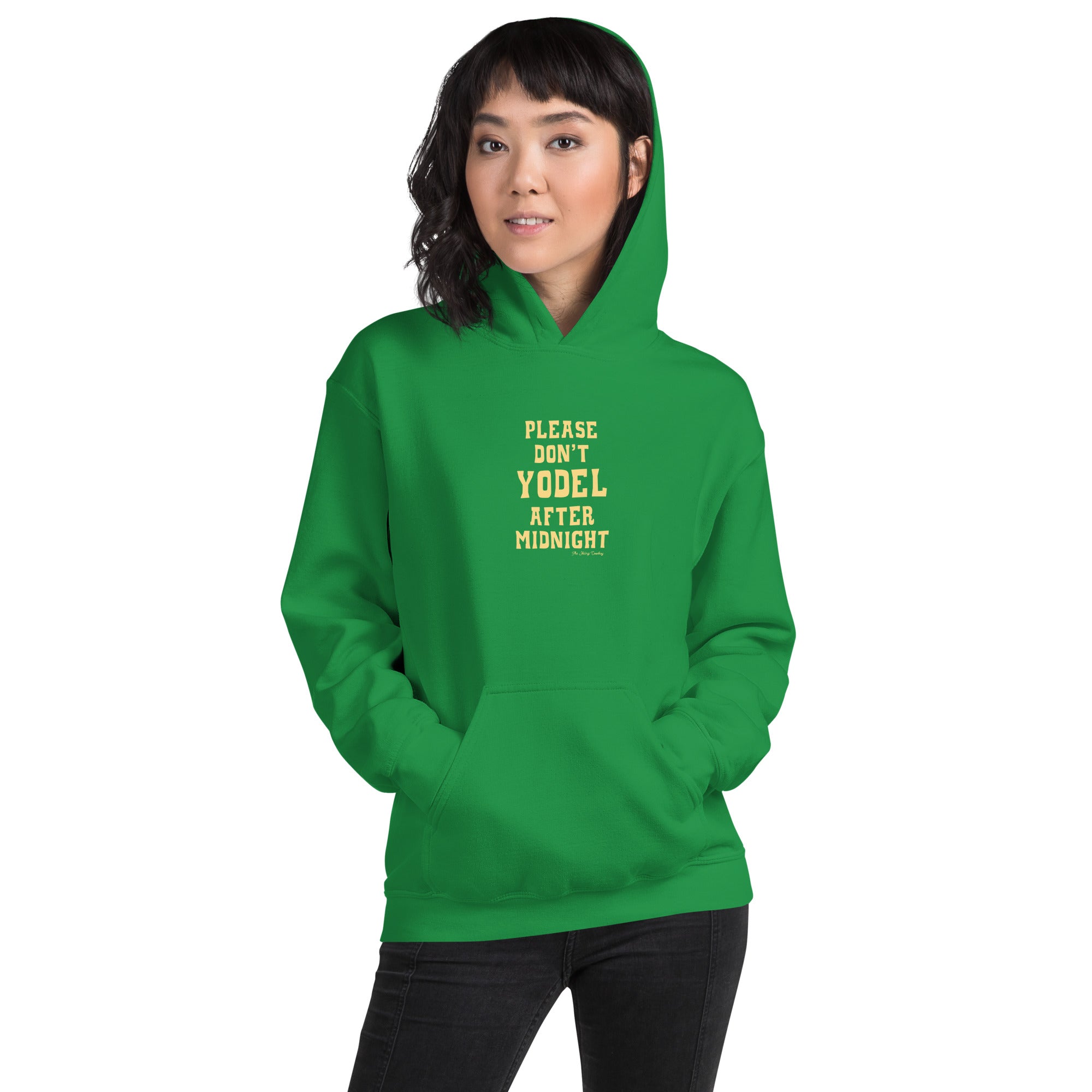 Unisex Hoodie Don't Yodel After Midnight on bright colors