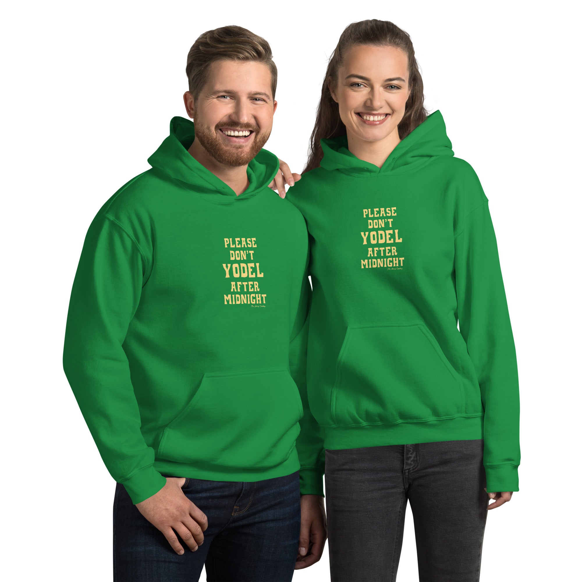 Unisex Hoodie Don't Yodel After Midnight on bright colors