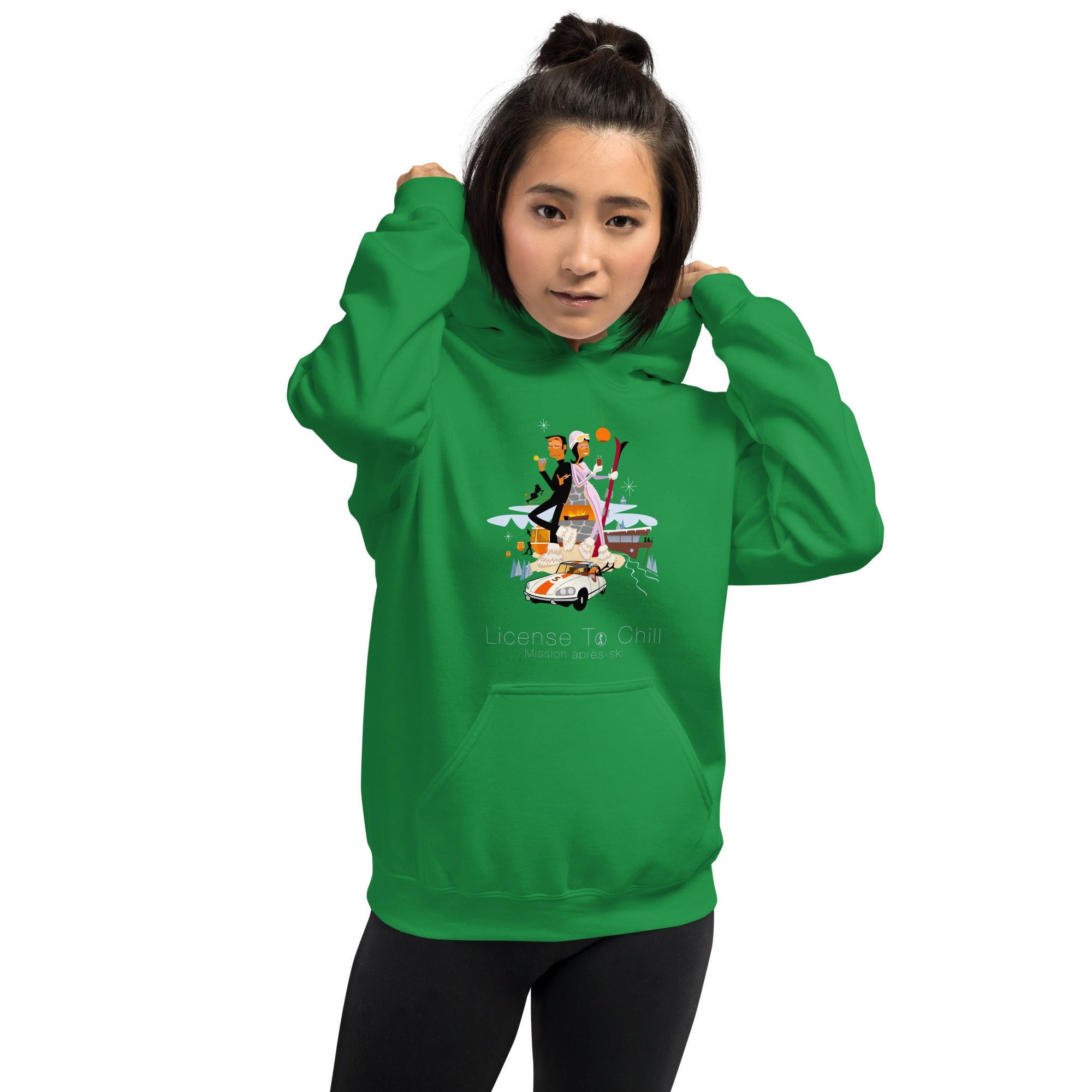 Unisex Hoodie License To Chill Mission Après-Ski on bright colors