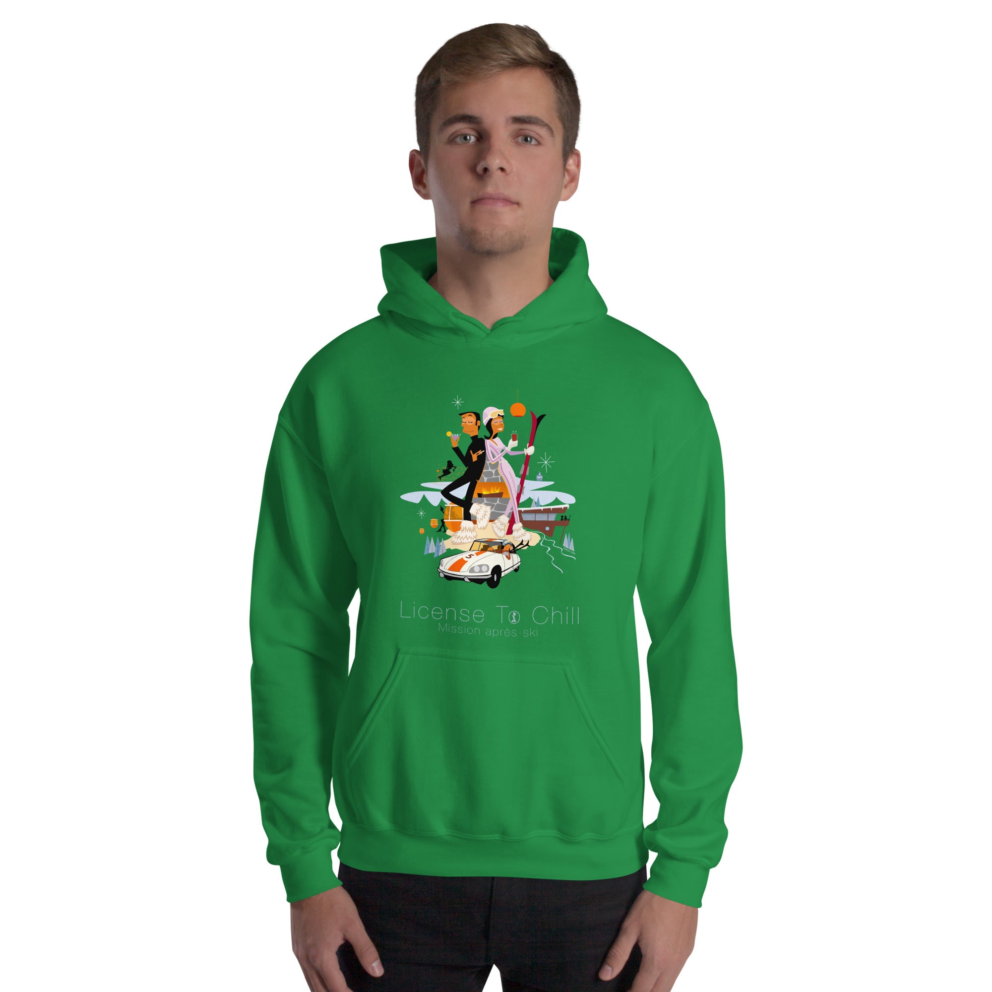 Unisex Hoodie License To Chill Mission Après-Ski on bright colors
