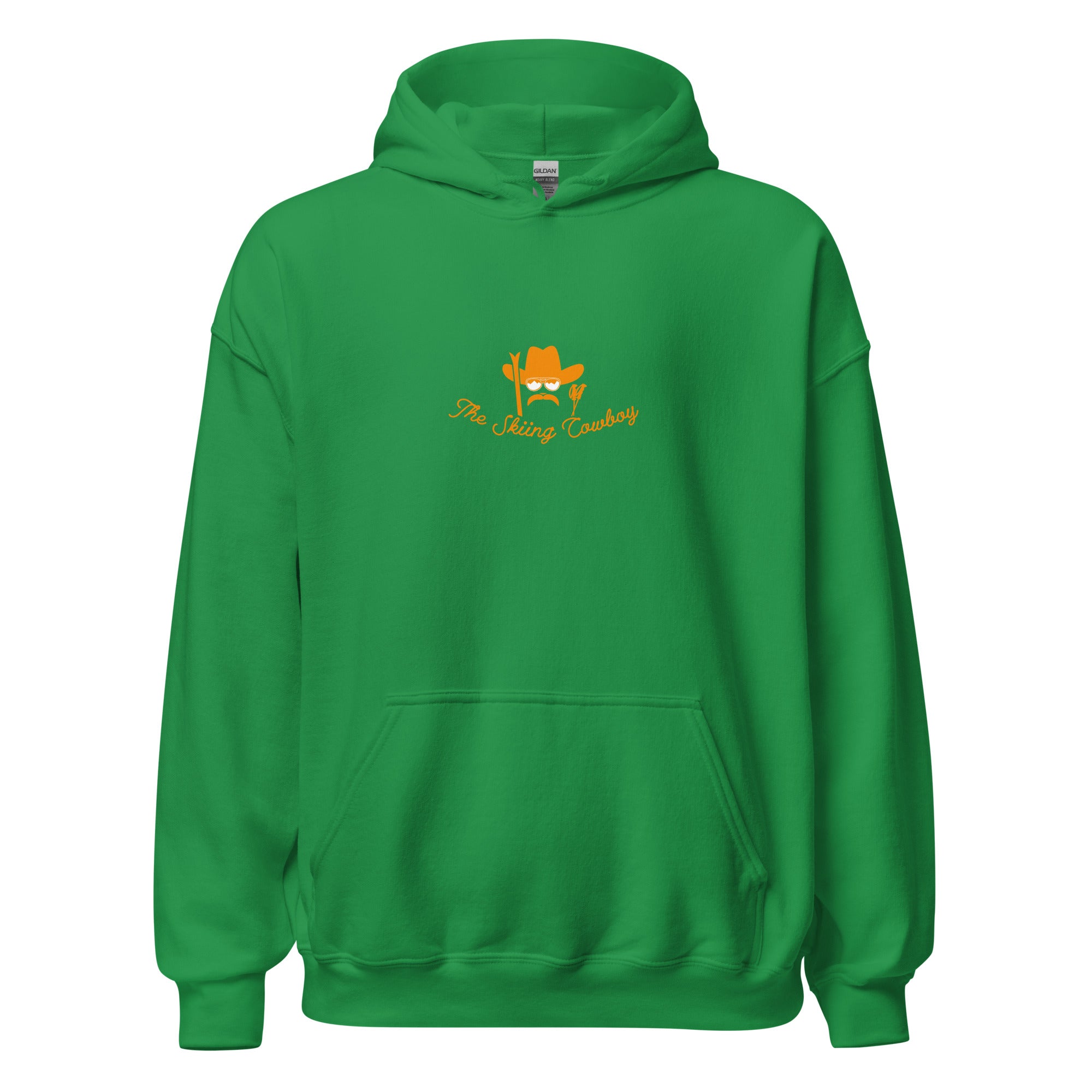 Unisex Hoodie Skiing Duel Outline on bright colors (front & back)