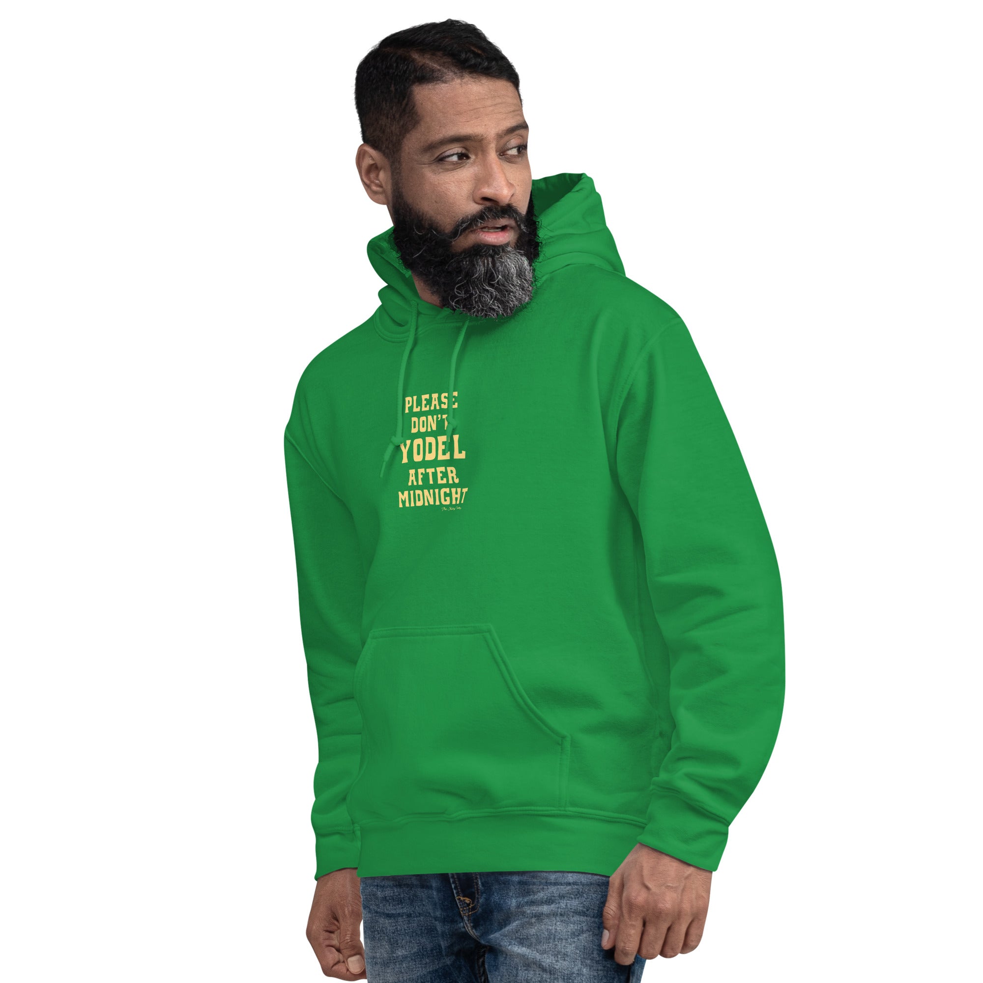 Unisex Hoodie Don't Yodel After Midnight on bright colors