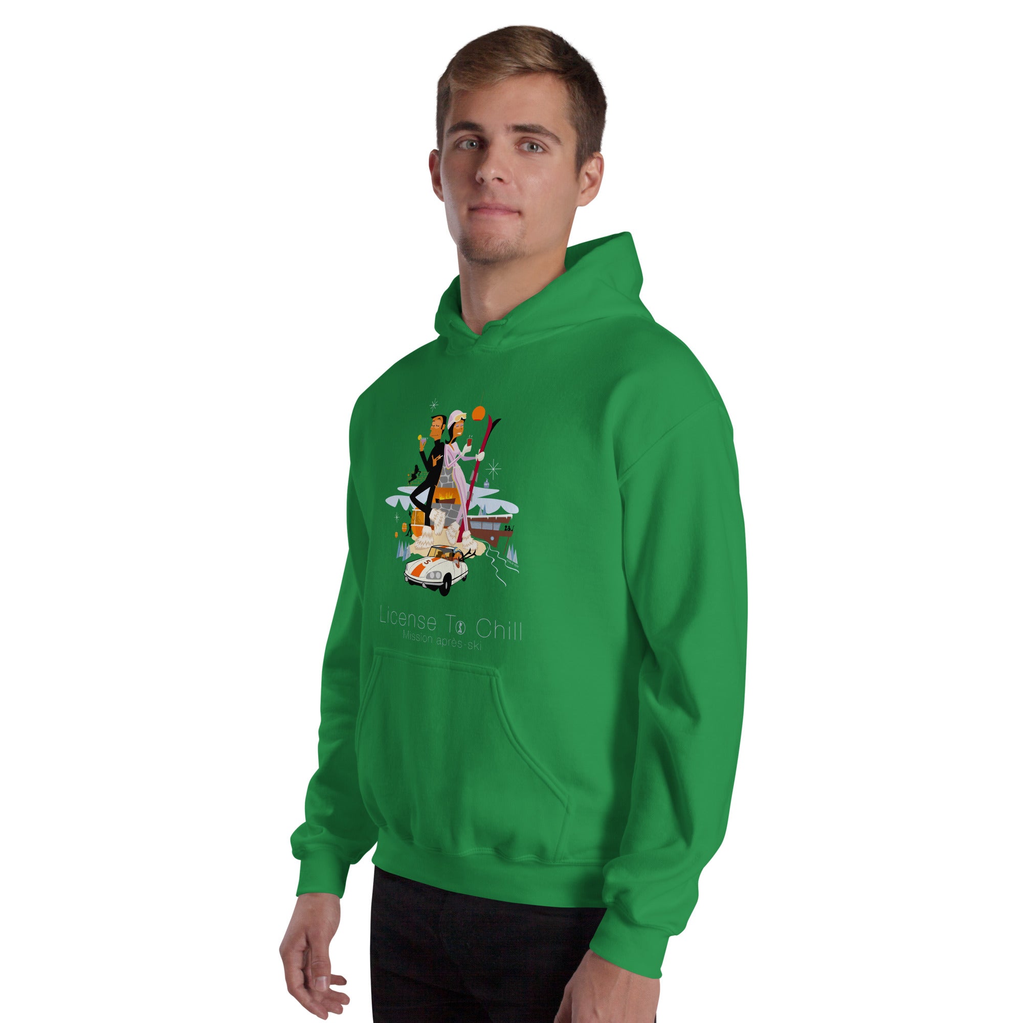 Unisex Hoodie License To Chill Mission Après-Ski on bright colors