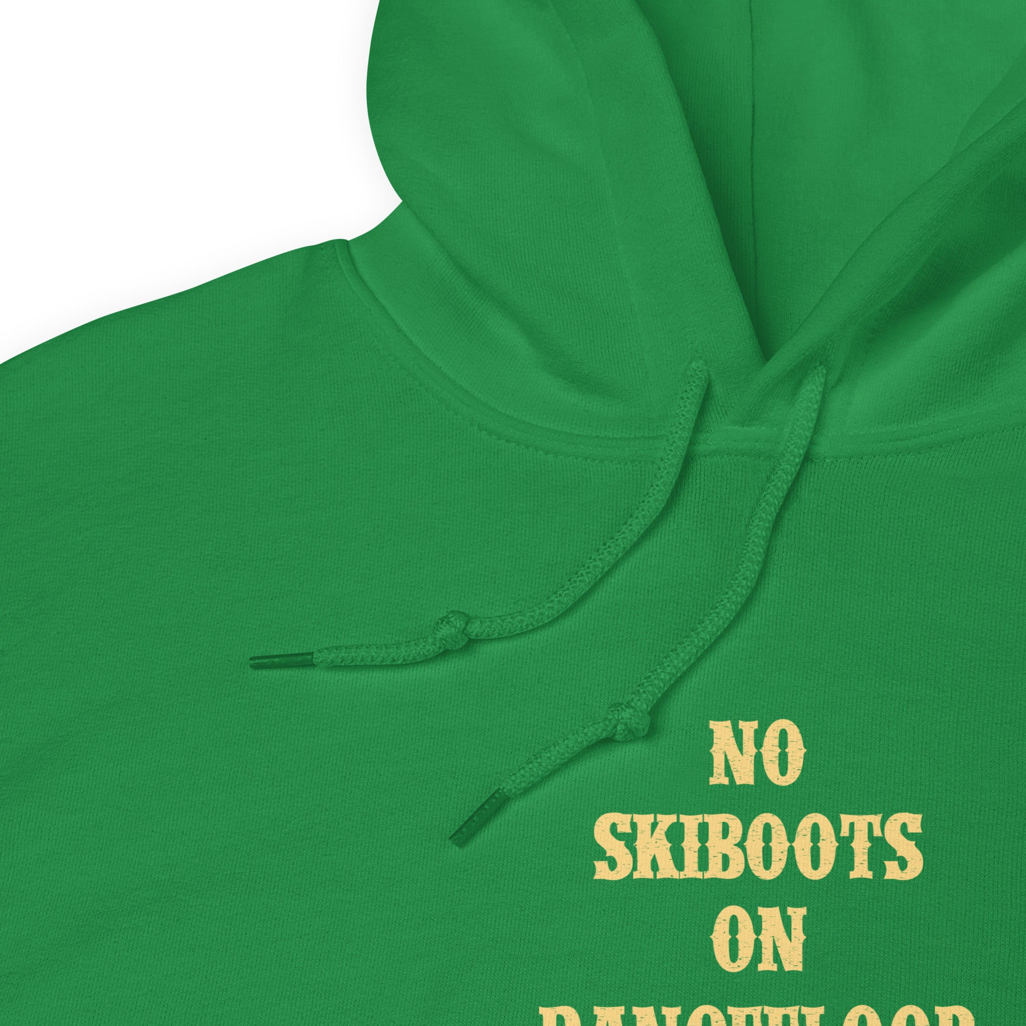 Unisex Hoodie No Skiboots on Dancefloor on bright colors