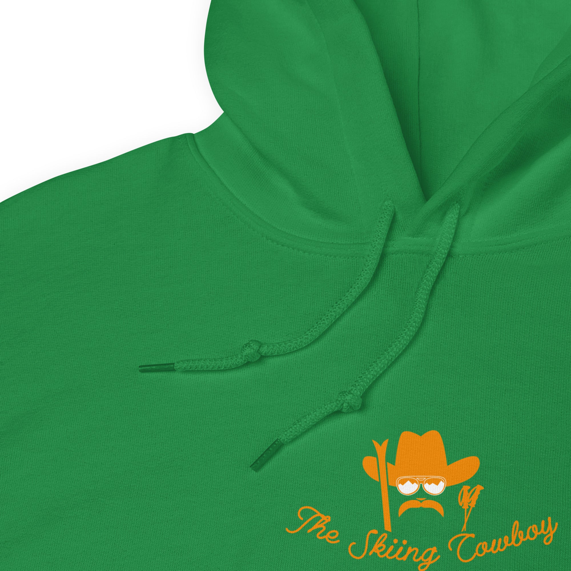 Unisex Hoodie Skiing Duel Outline on bright colors (front & back)