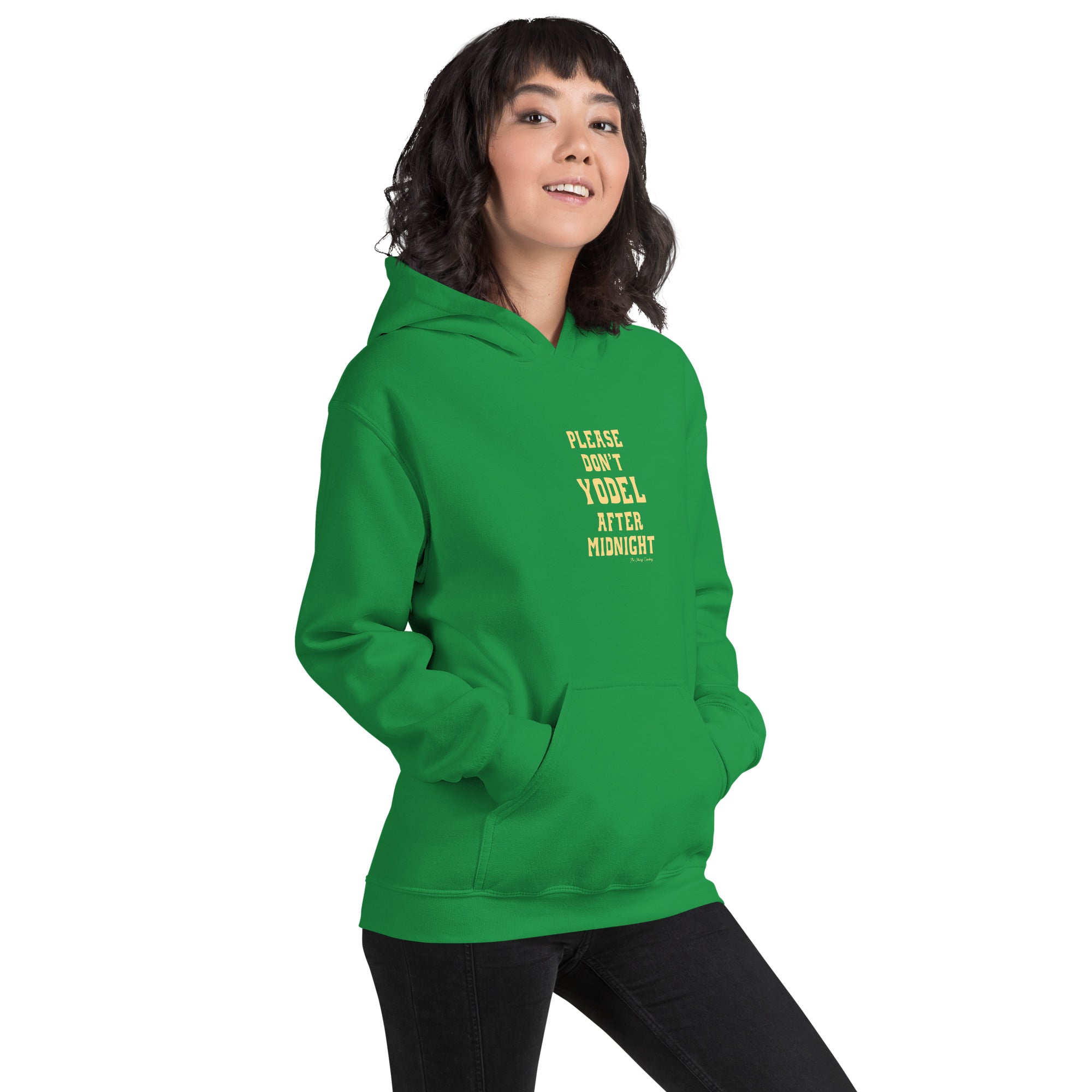 Unisex Hoodie Don't Yodel After Midnight on bright colors