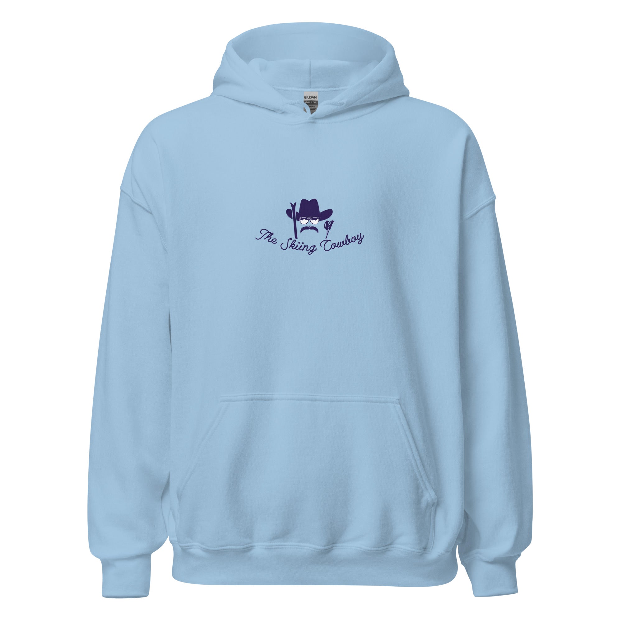 Unisex Hoodie The Skiing Cowboy Duel Silhouette (front & back)