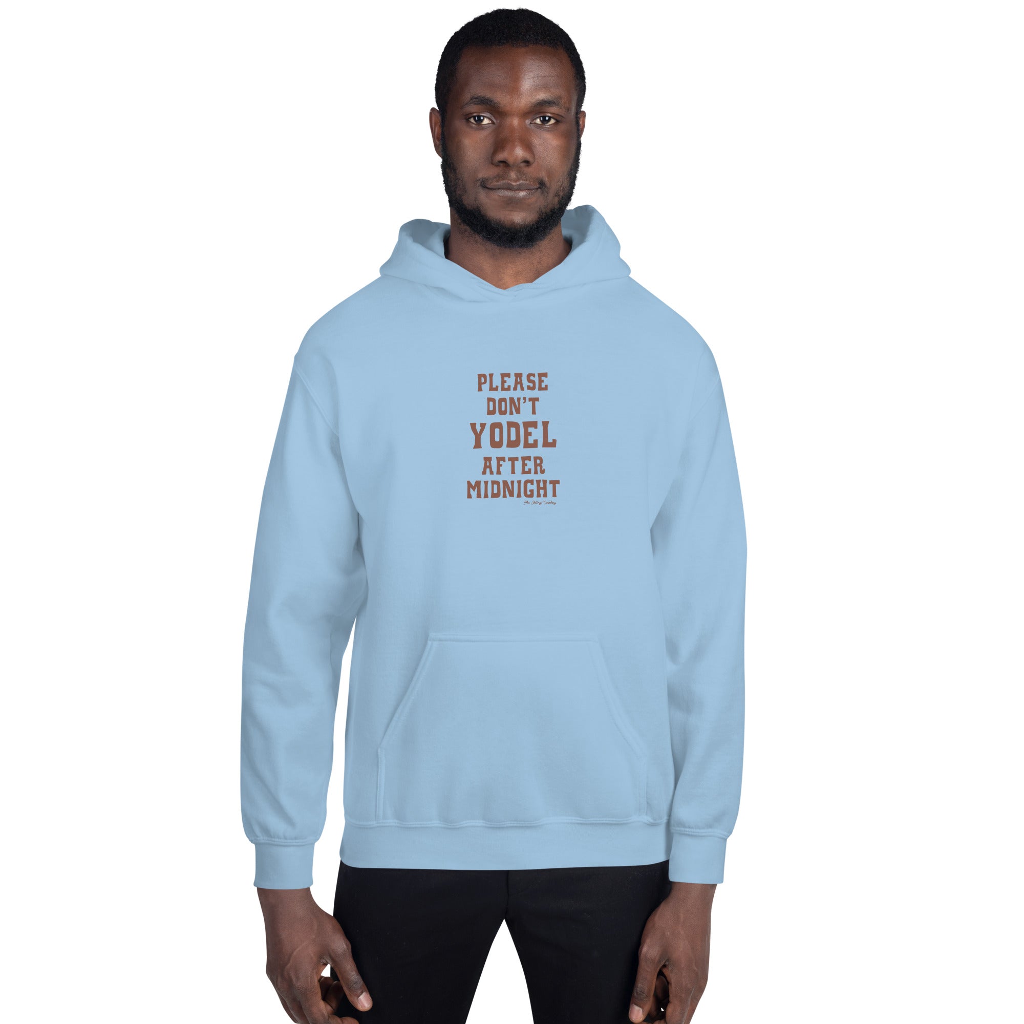 Unisex Hoodie Don't Yodel After Midnight on light colors