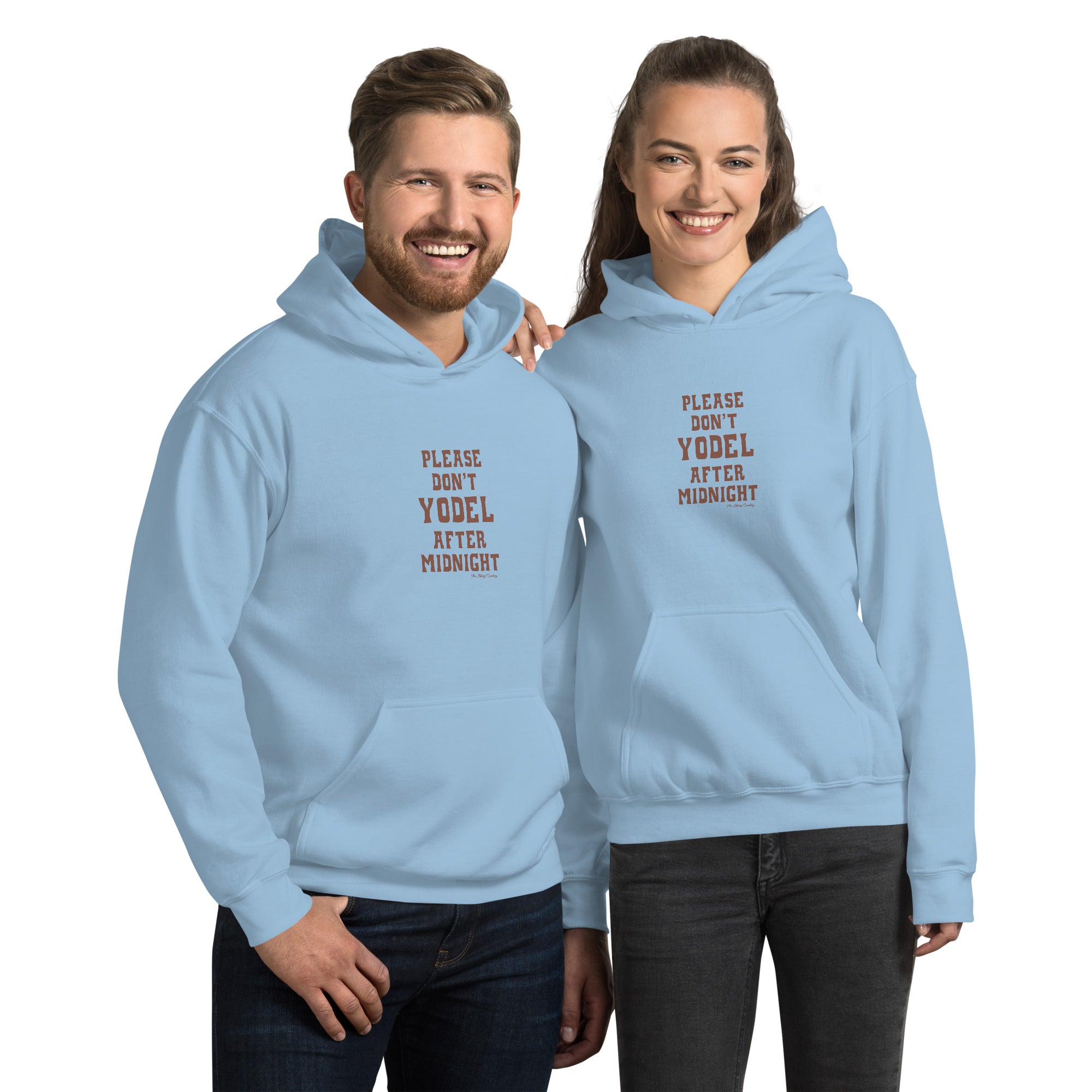 Unisex Hoodie Don't Yodel After Midnight on light colors