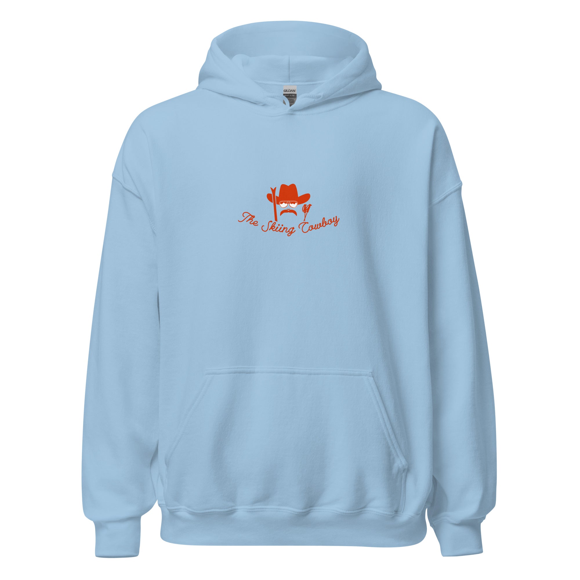 Unisex Hoodie Skiing Duel on light colors (front & back)