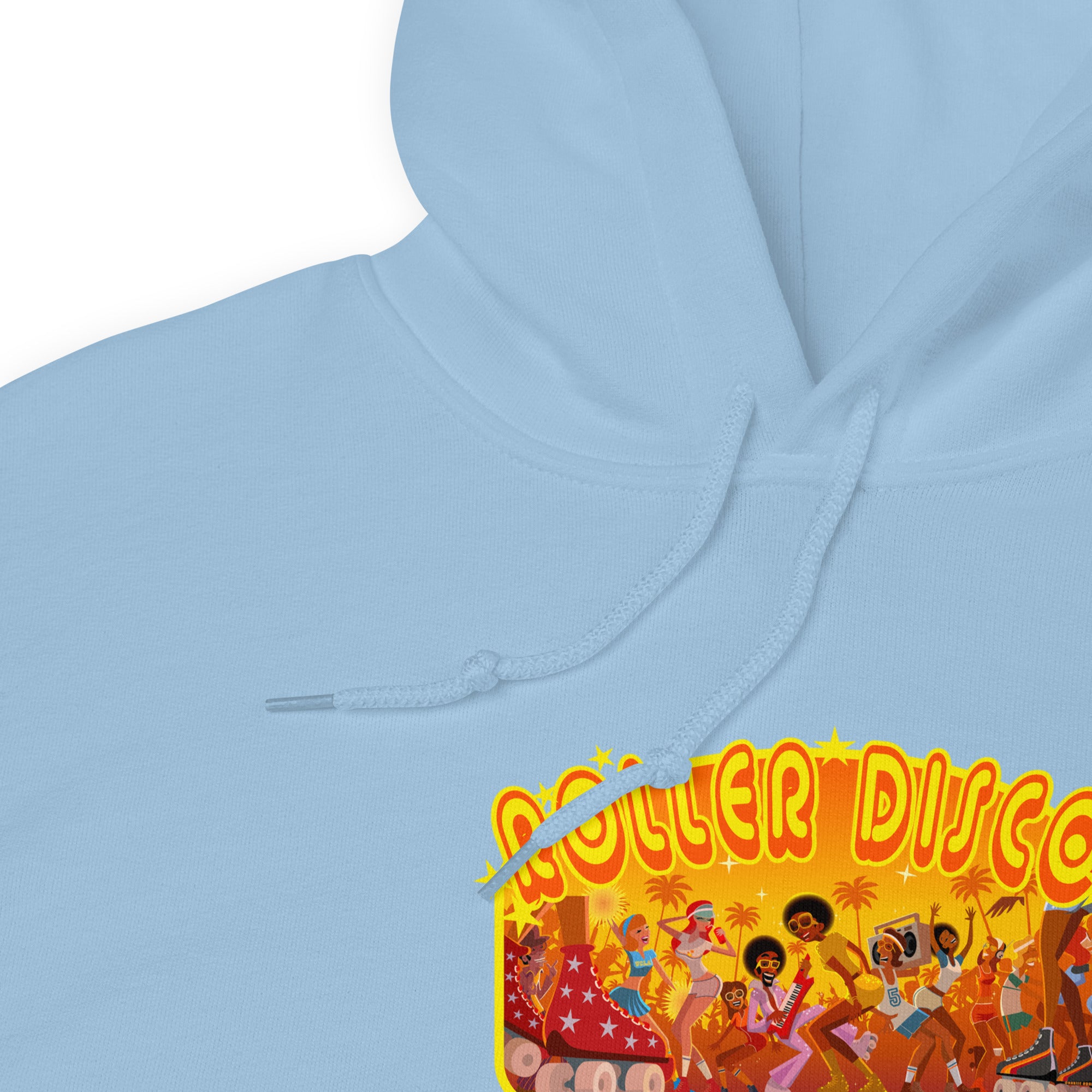 Unisex Hoodie Roller Disco 1975 on light colors