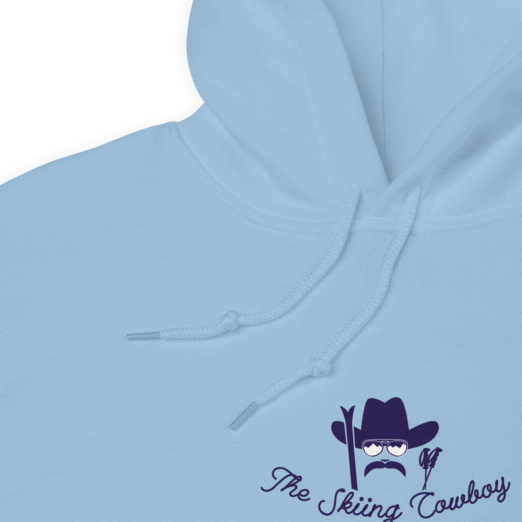 Unisex Hoodie The Skiing Cowboy Duel Silhouette (front & back)