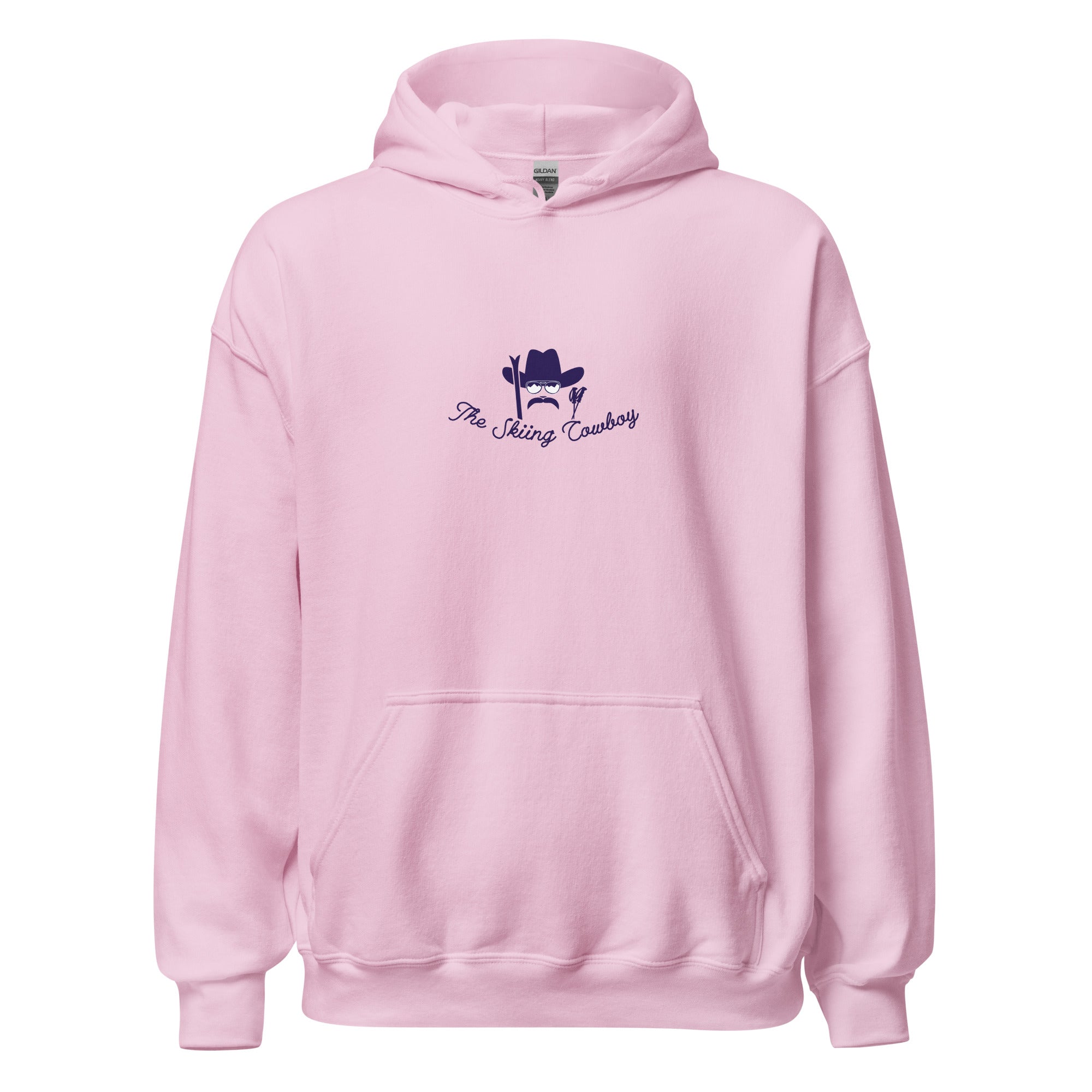 Unisex Hoodie The Skiing Cowboy Duel Silhouette (front & back)