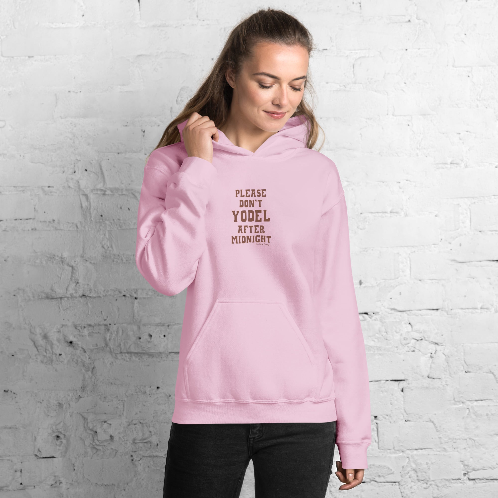 Unisex Hoodie Don't Yodel After Midnight on light colors