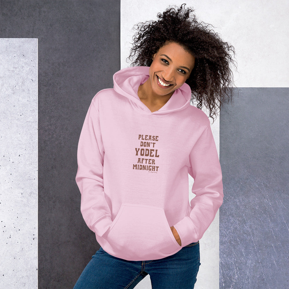 Unisex Hoodie Don't Yodel After Midnight on light colors